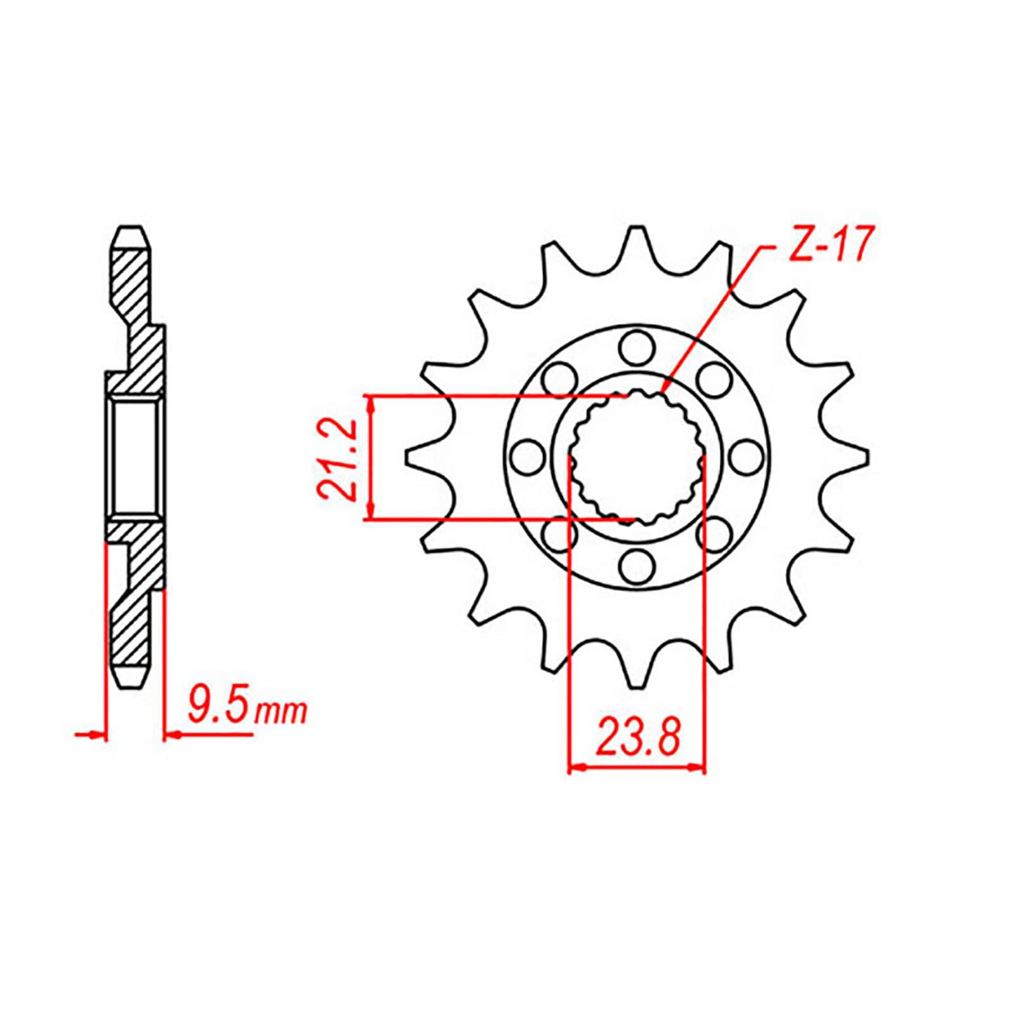 MTX 284 Steel Front Sprocket #520 (12T) (10-ML4-12)