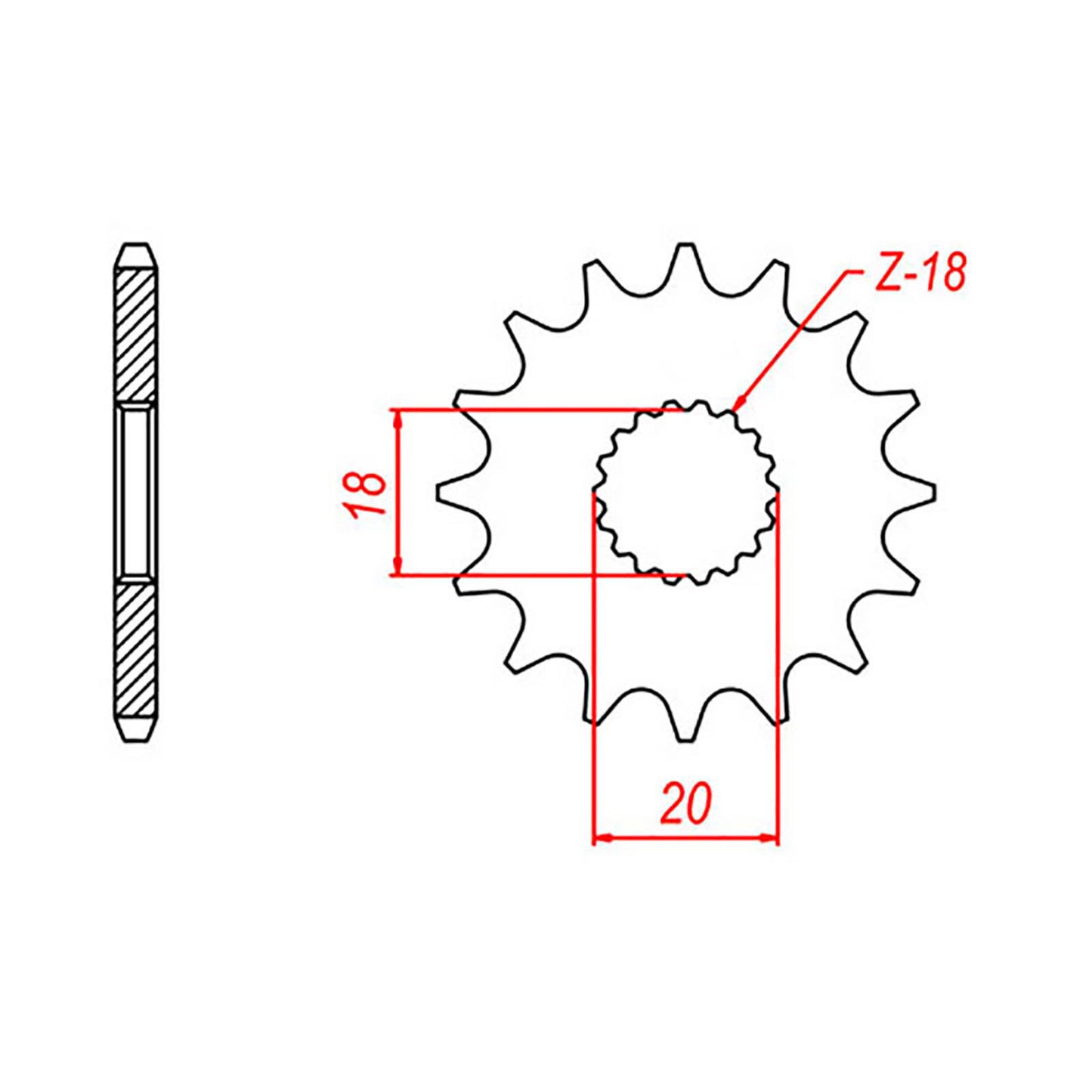 MTX 426 Steel Front Sprocket #428 (15T) (10-417-15)