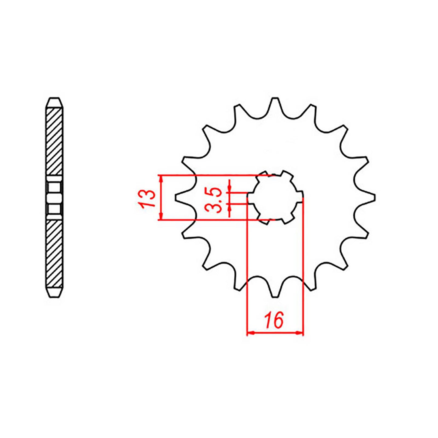 MTX 428 Steel Front Sprocket #428 (12T) (10-2J5-12)