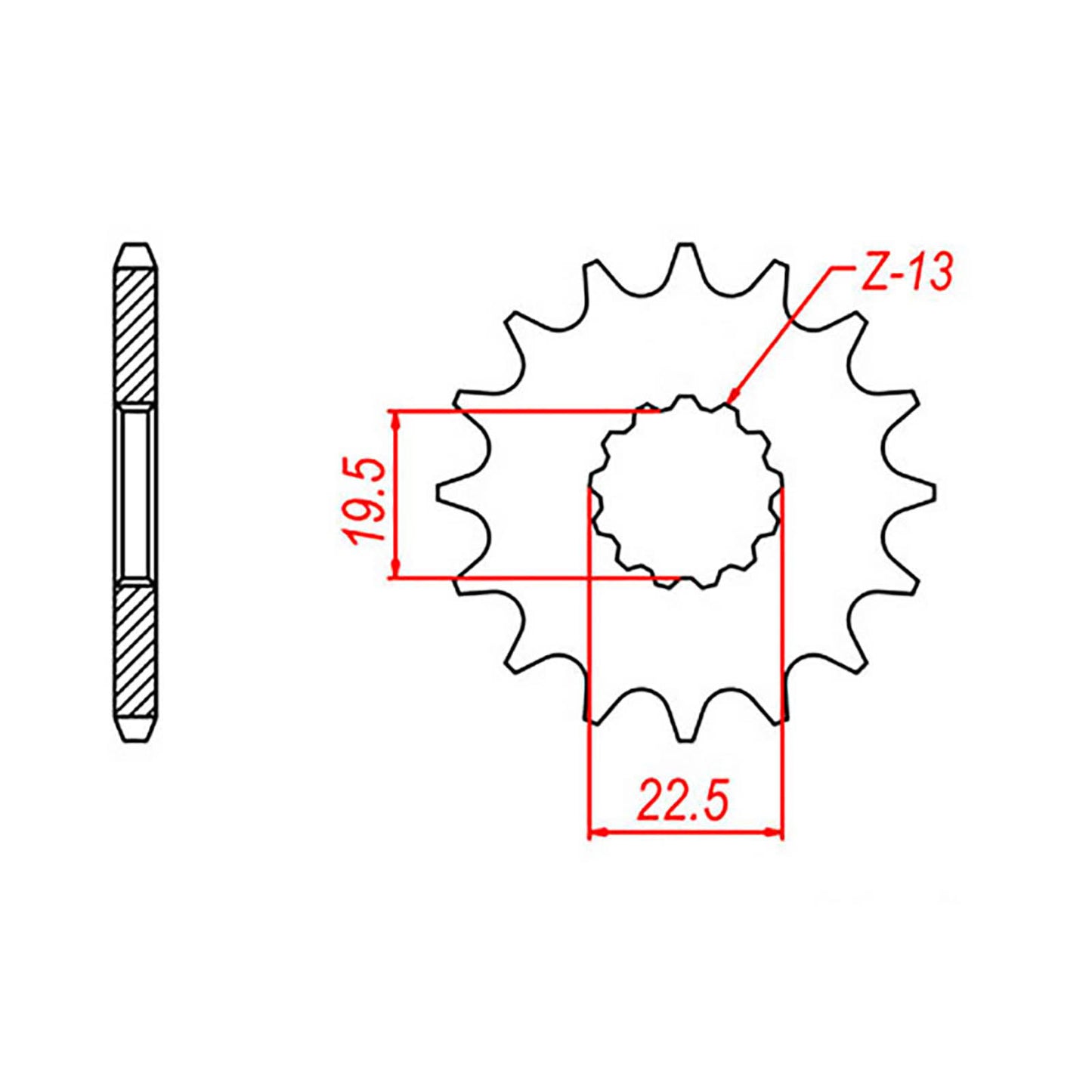 MTX 435 Steel Front Sprocket #530 (15T) (10-332-15)