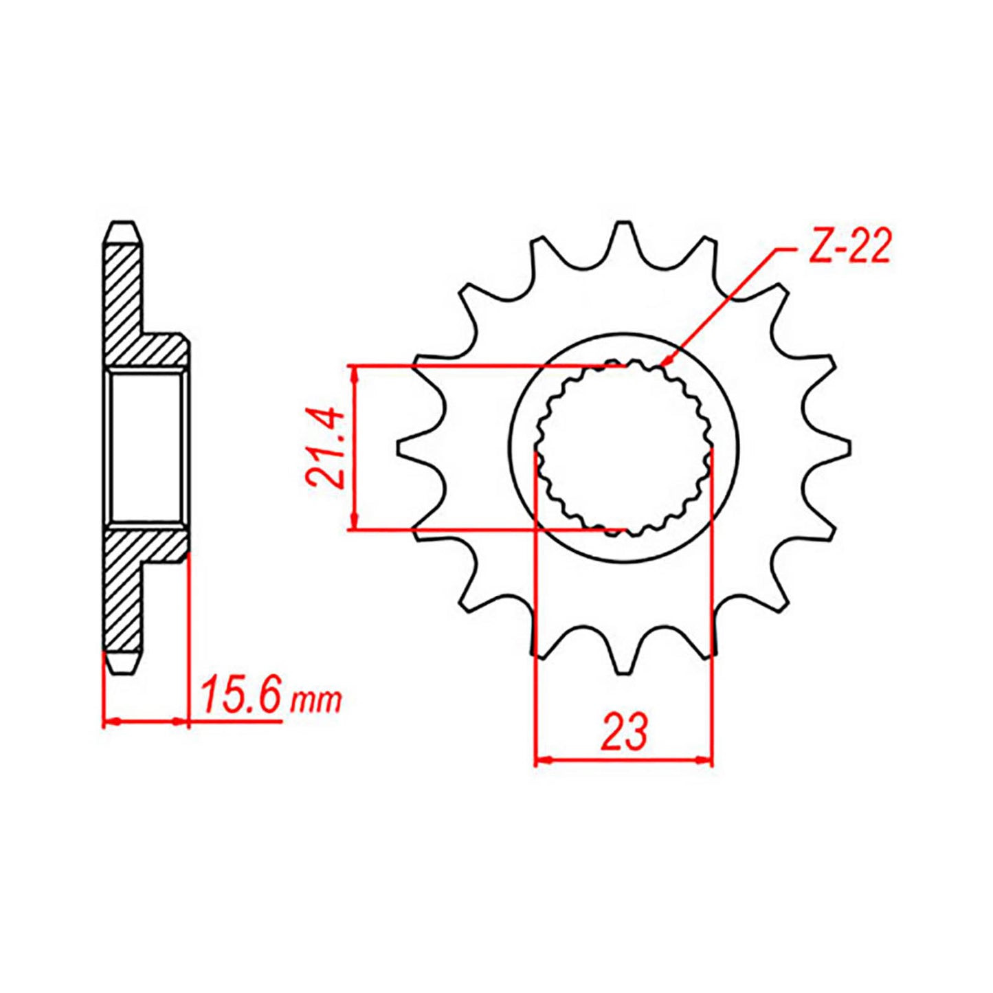 MTX 577 Steel Front Sprocket #520 (15T) (10-2NX-15)
