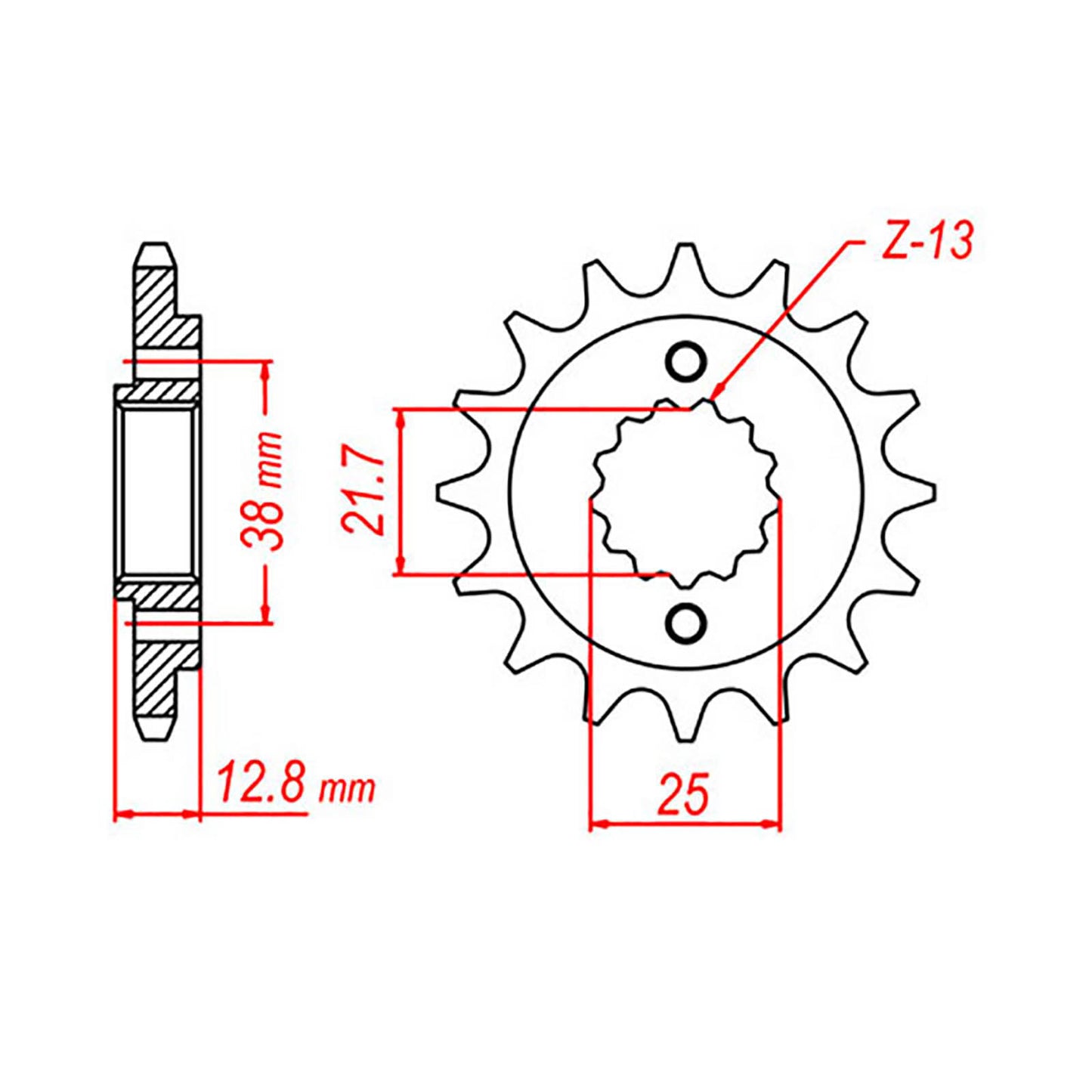 MTX 511 Steel Front Sprocket #520 (16T) (10-163-16)