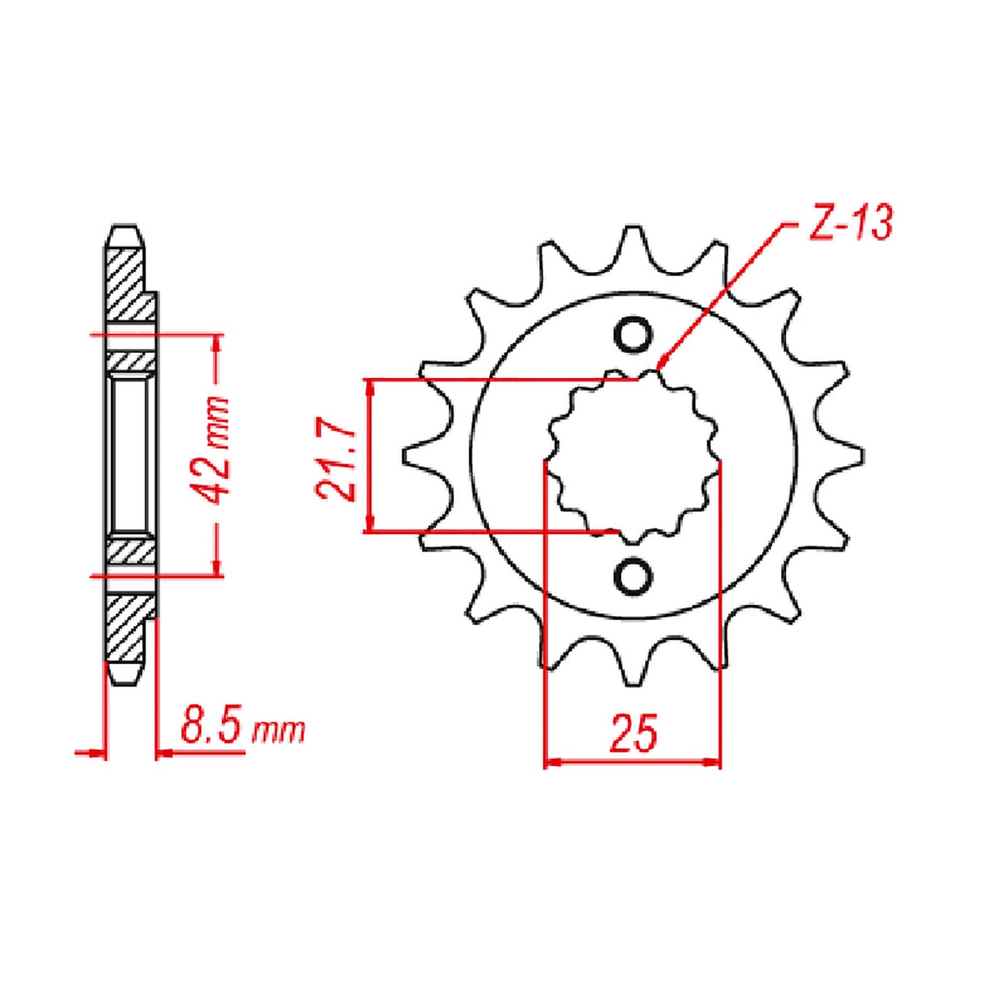 MTX 512 Steel Front Sprocket #520 (17T) (10-269-17)