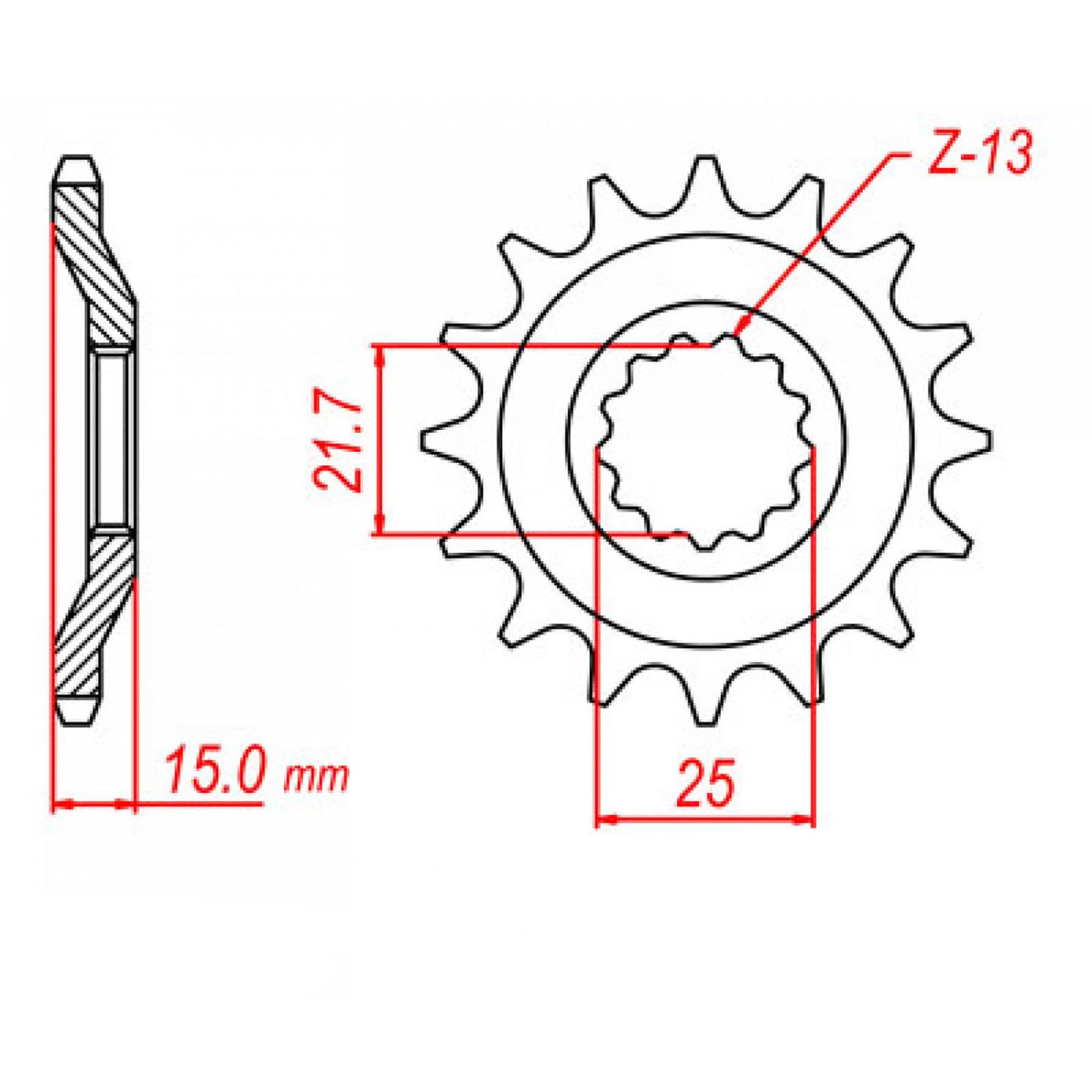 MTX 514 Steel Front Sprocket #630 (15T) (10-084-15)