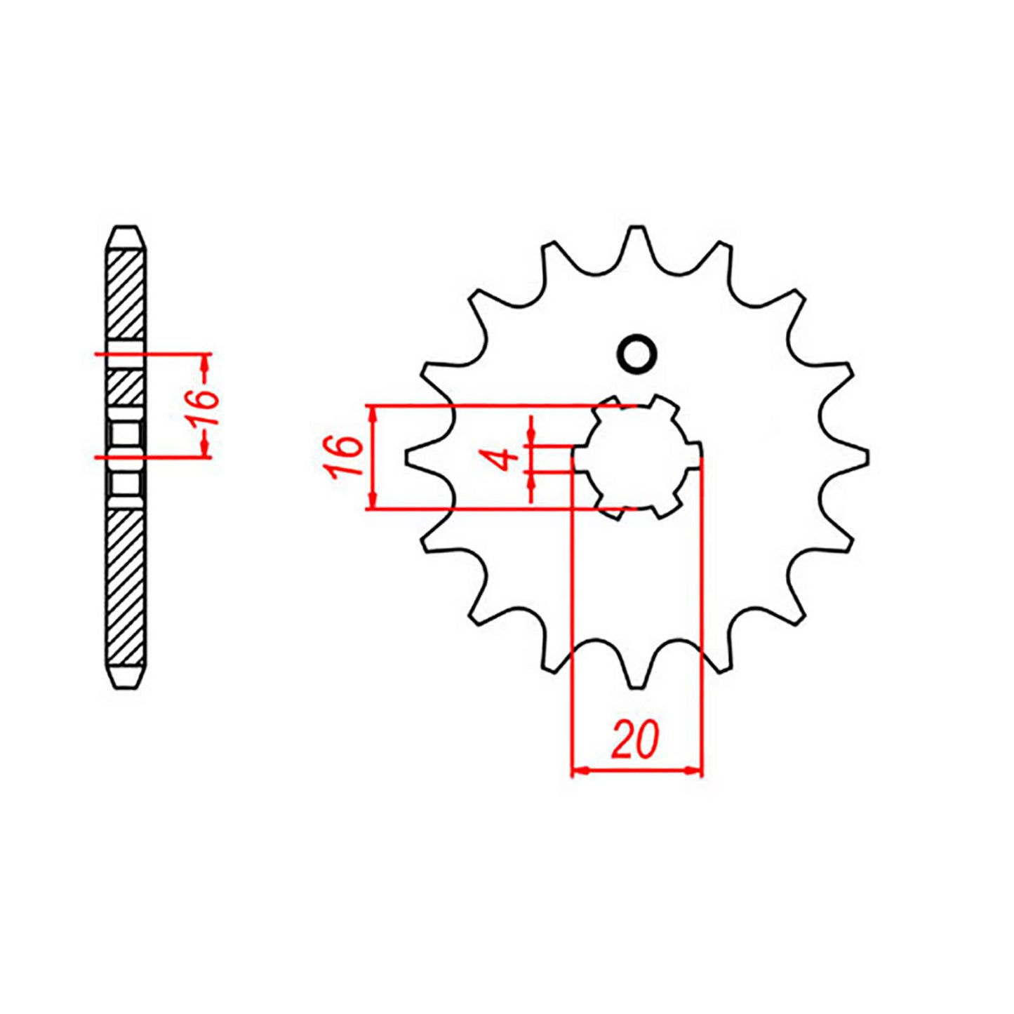 MTX 546 Steel Front Sprocket #420 (12T) (10-517-12)