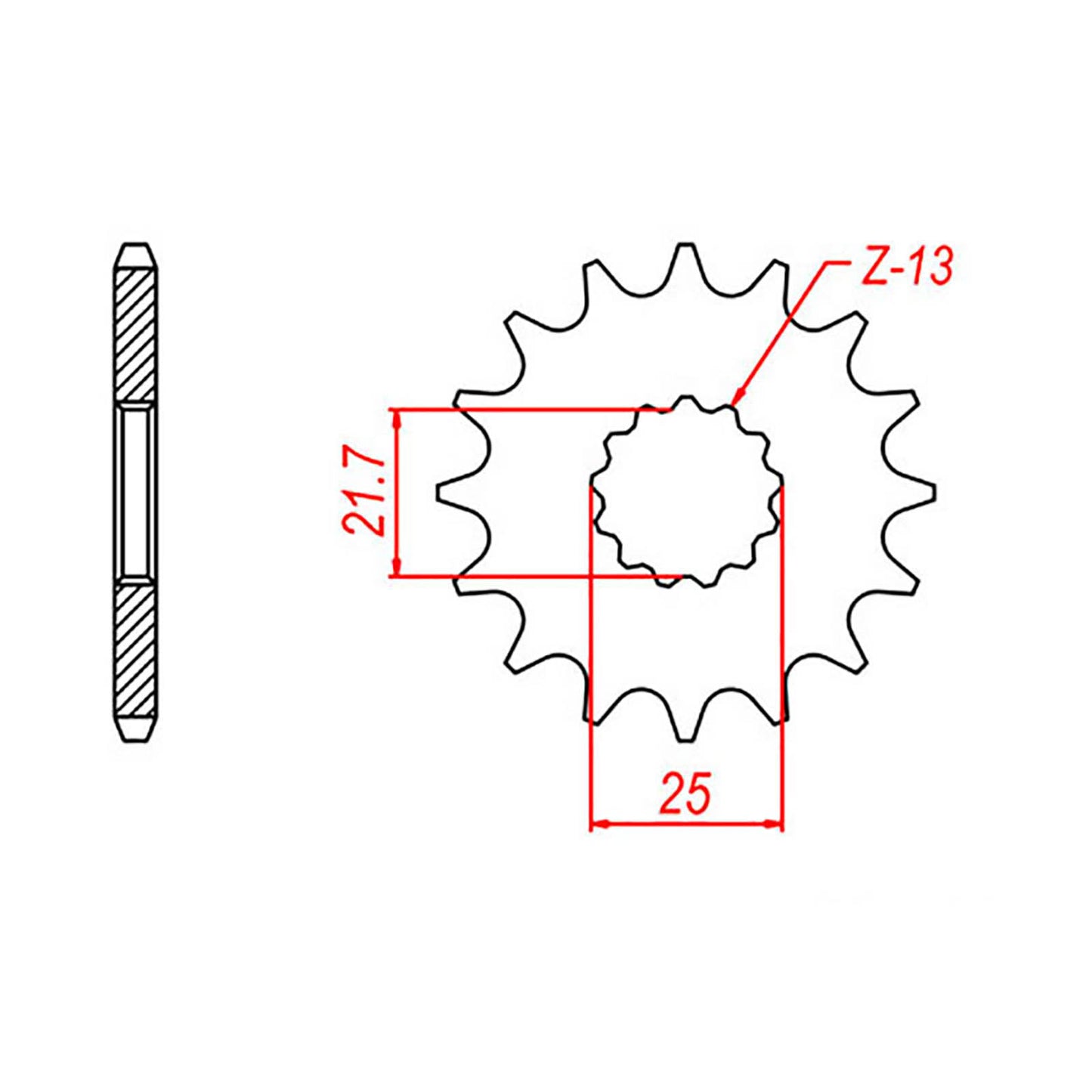 MTX 520 Steel Front Sprocket #525 (17T) (10-156-17)