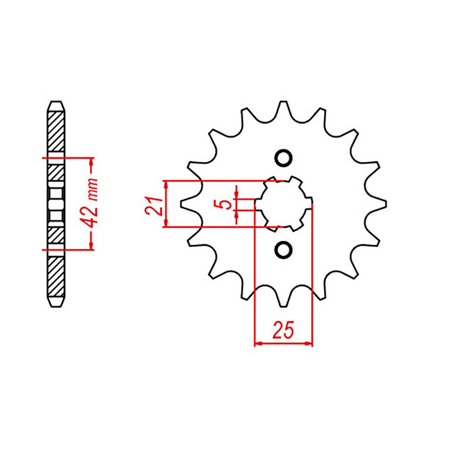 MTX 569 Steel Front Sprocket #520 (15T) (10-0Y1-15)