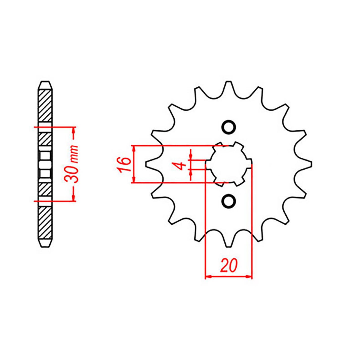 MTX 548 Steel Front Sprocket #428 (13T) (10-132-13)