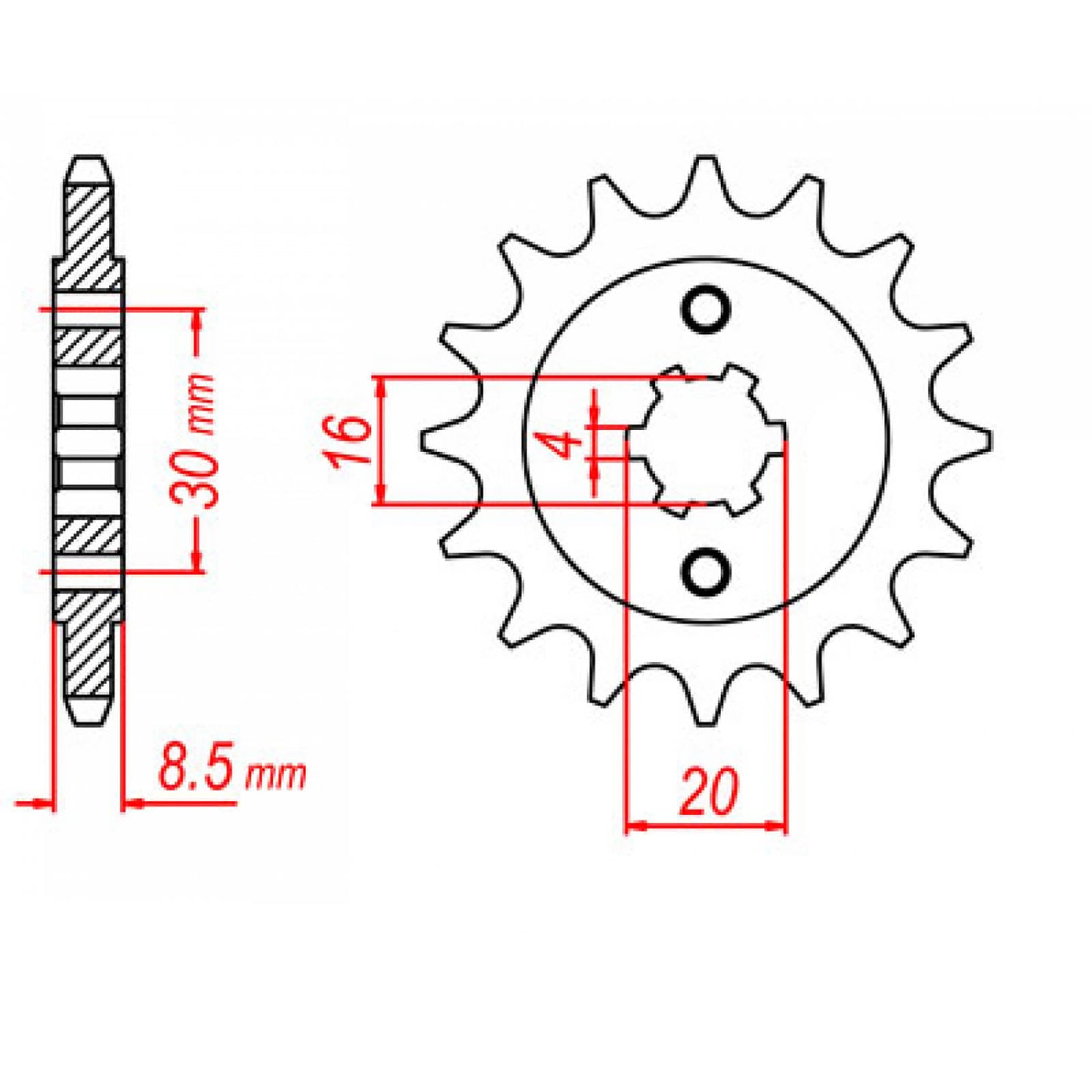 MTX 718 Steel Front Sprocket #520 (13T) (10-HQ4-13)