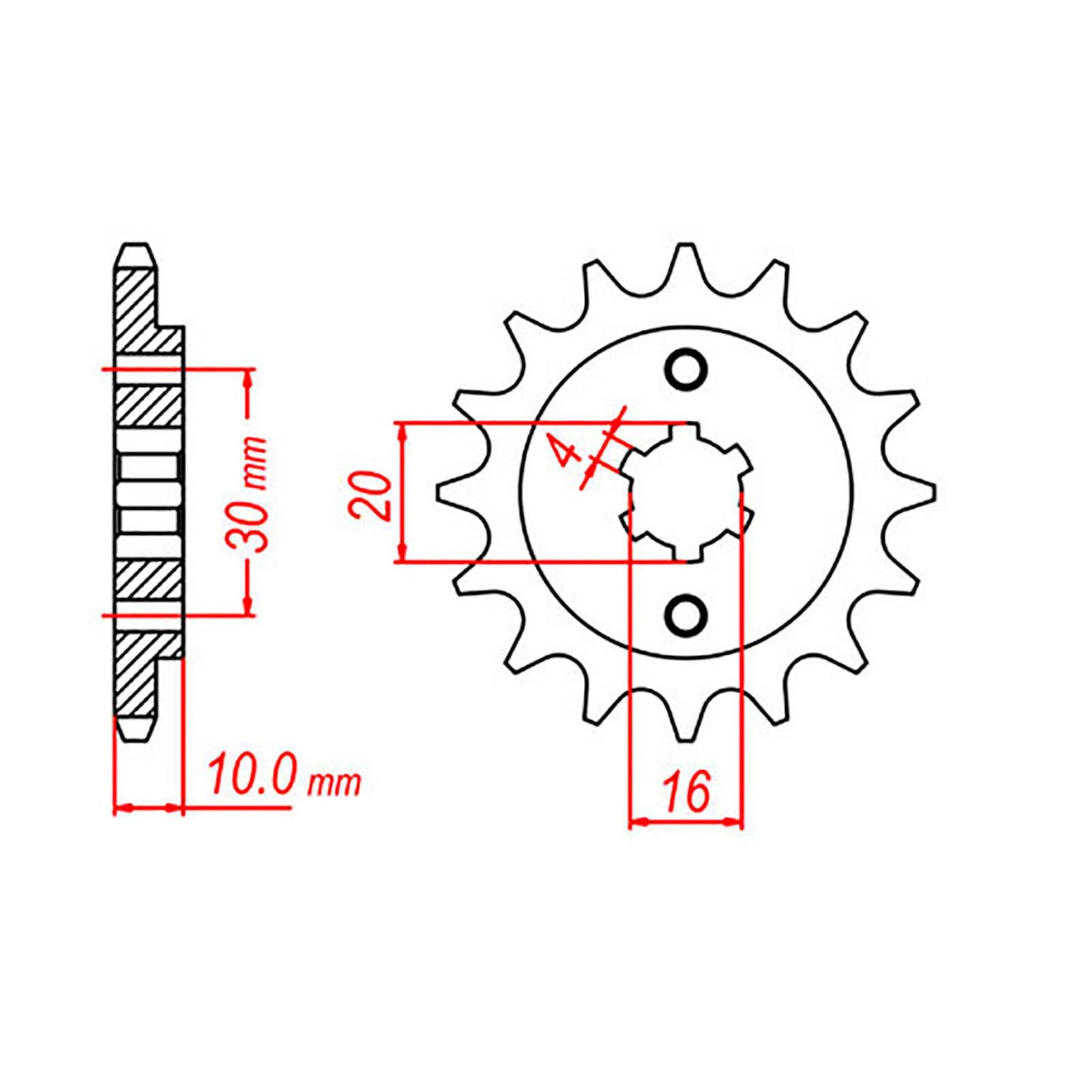MTX 711 Steel Front Sprocket #520 (14T) (10-711-14)
