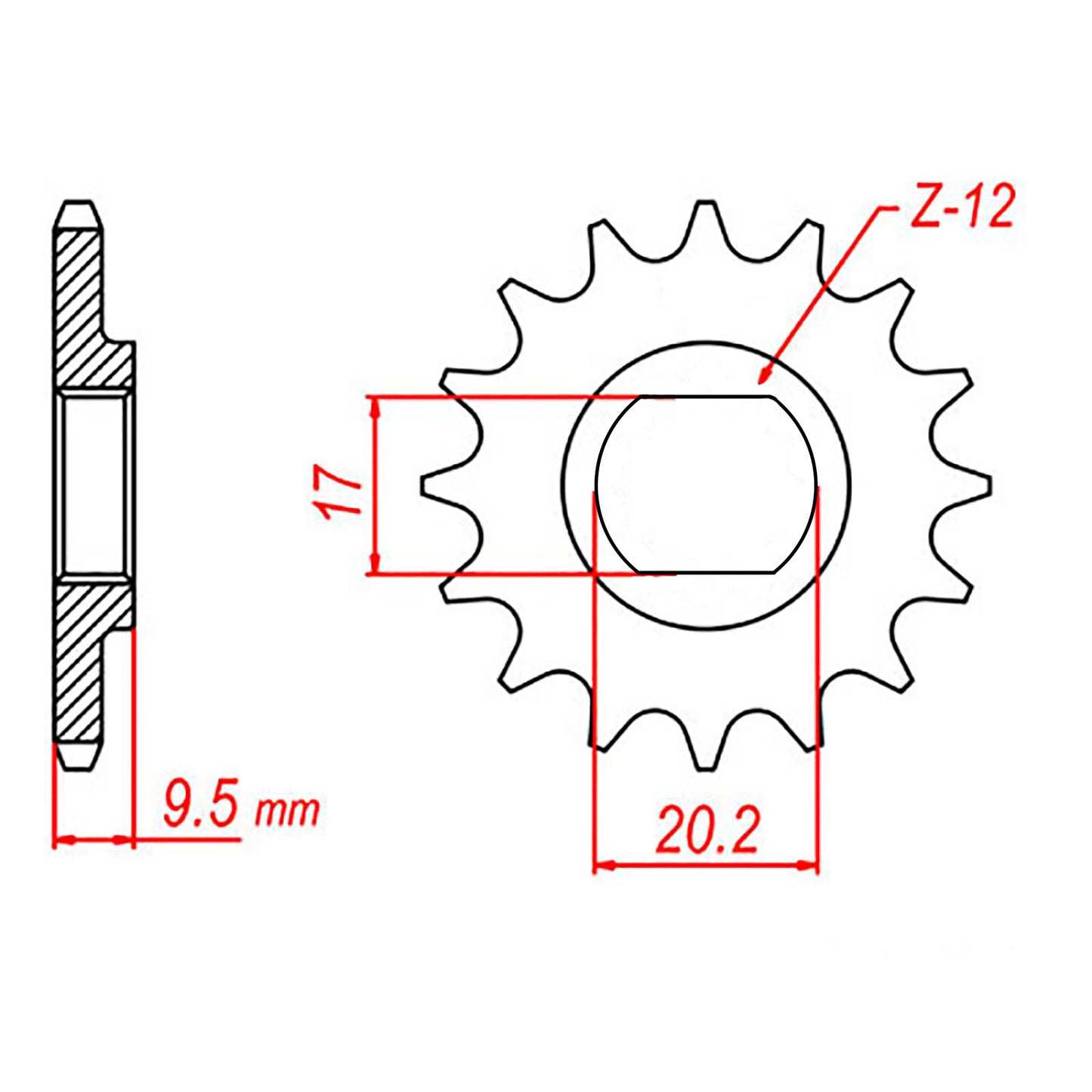 MTX KTM 50 Hornet Lightweight Steel Front Sprocket #415 (11T) (10B-KT3-11)