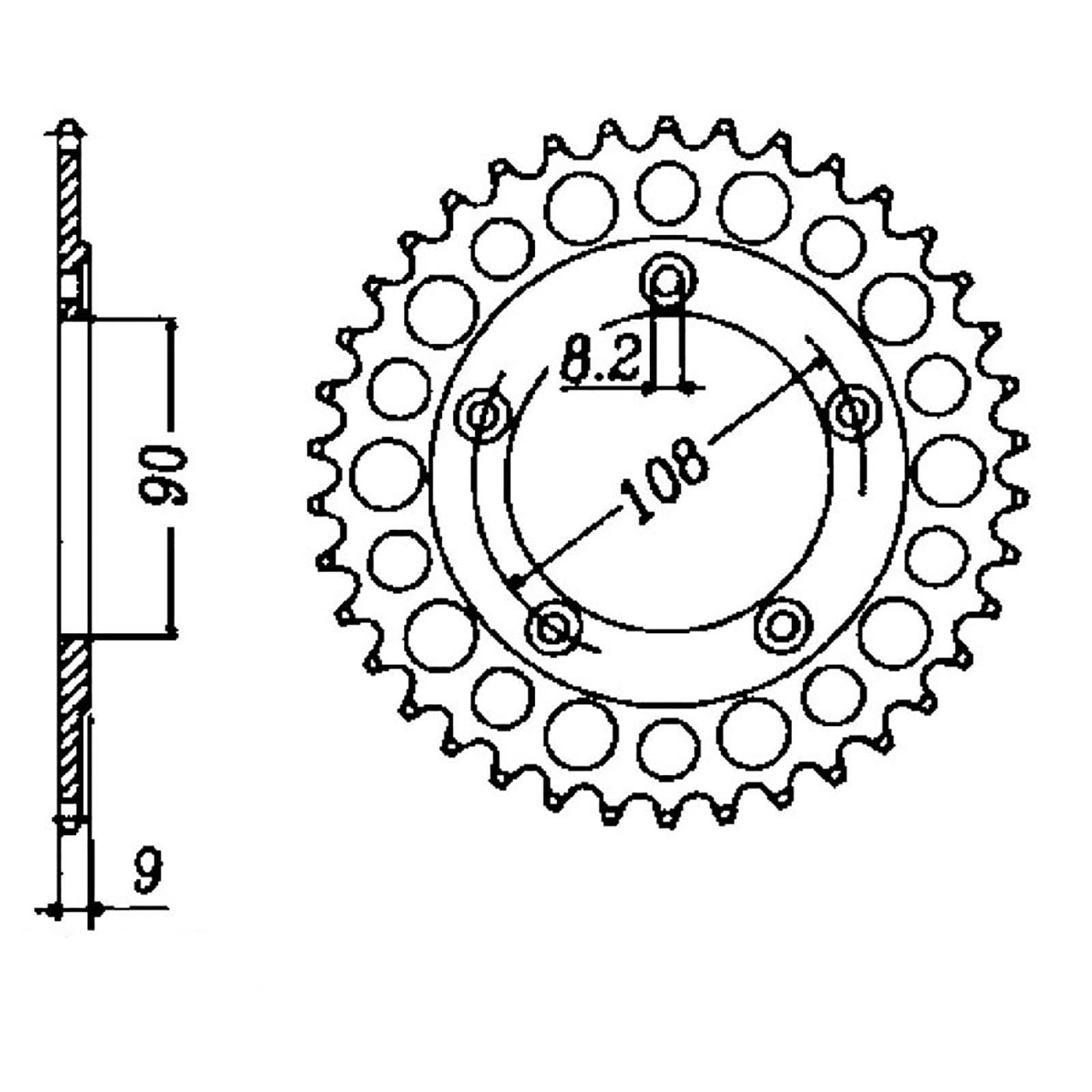 MTX 491 Steel Rear Sprocket #520 (40T) (11-601-40)