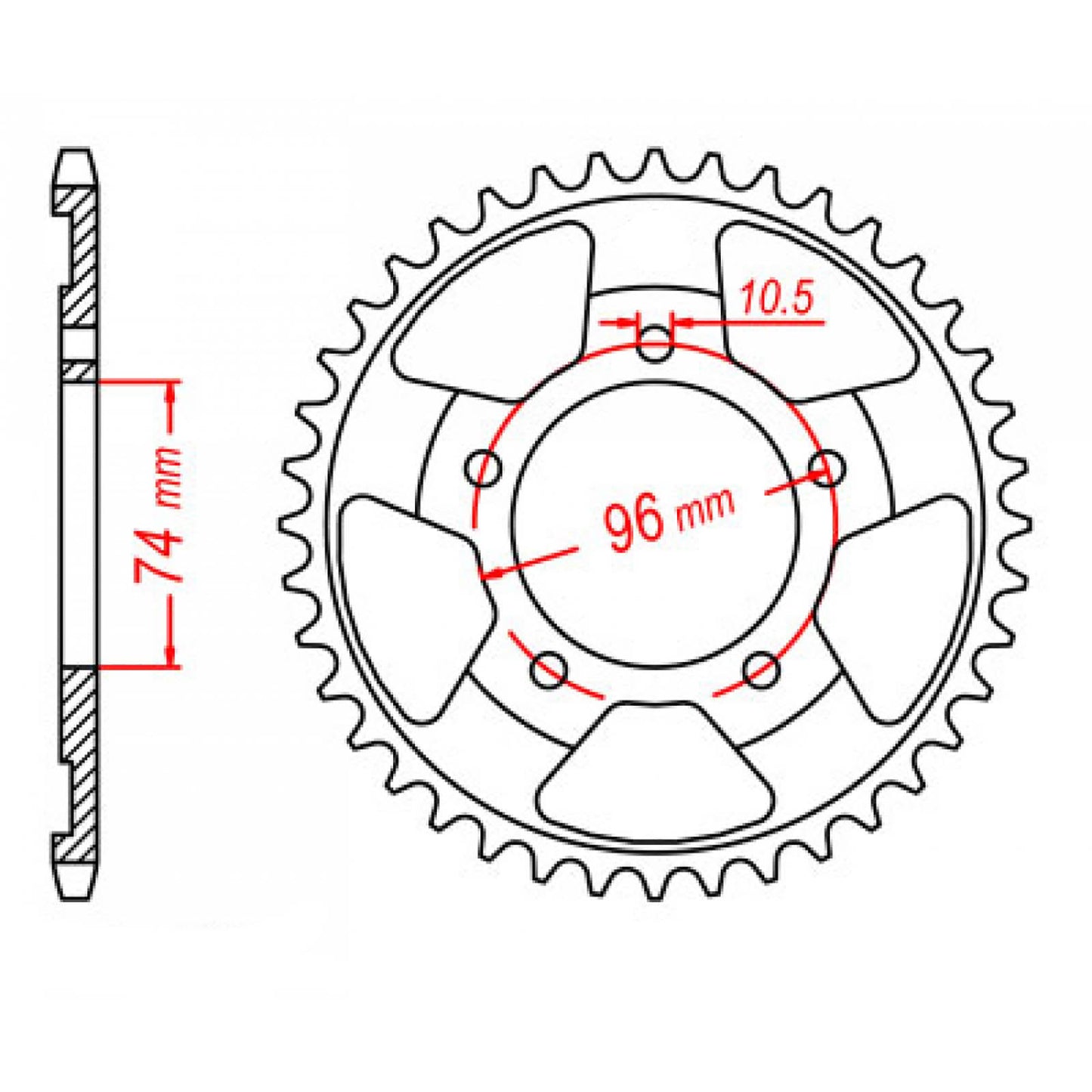 MTX 1209 Steel Rear Sprocket #520 (41T) (11-KV3-41)