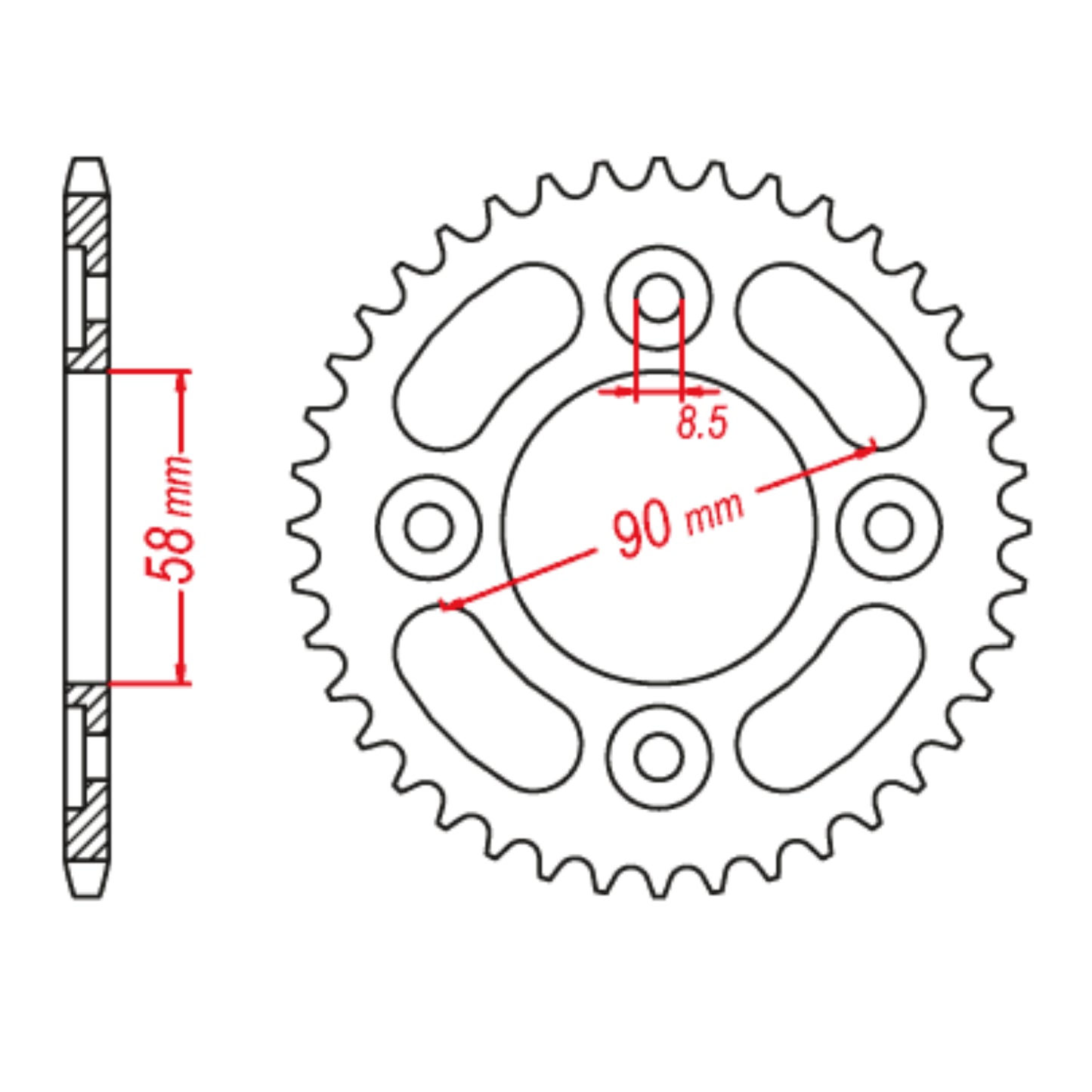 MTX 1212 Steel Rear Sprocket #428 (37T)