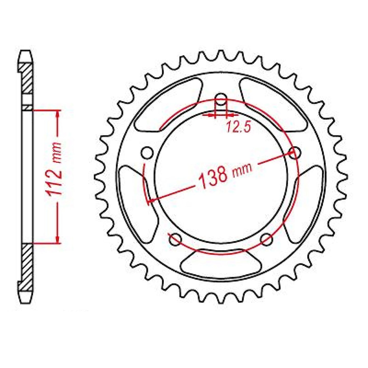 MTX 1316 Steel Rear Sprocket #520 (43T) (11-MGZ-43)