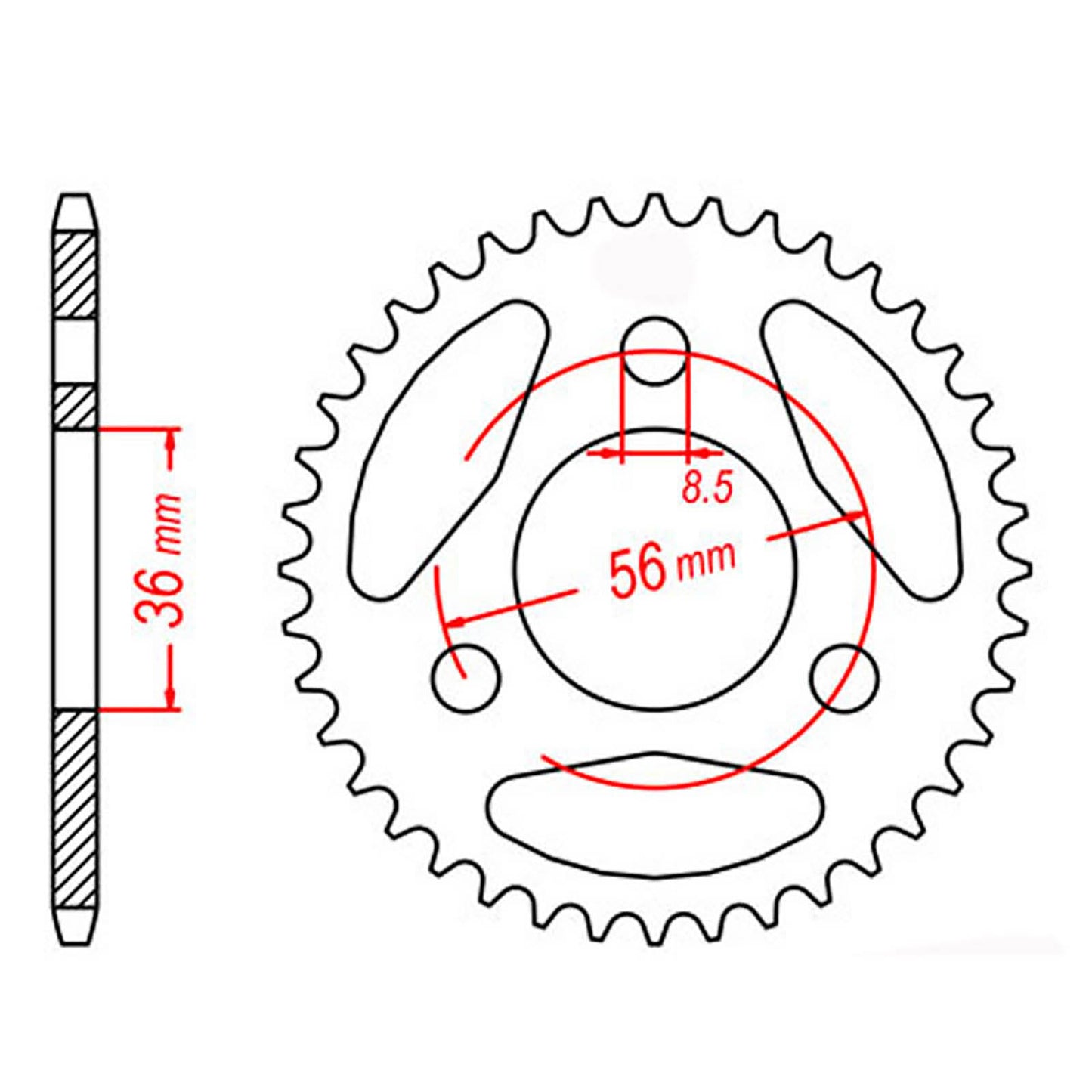 MTX 1780 Steel Rear Sprocket #420 (28T) (11-044-28)