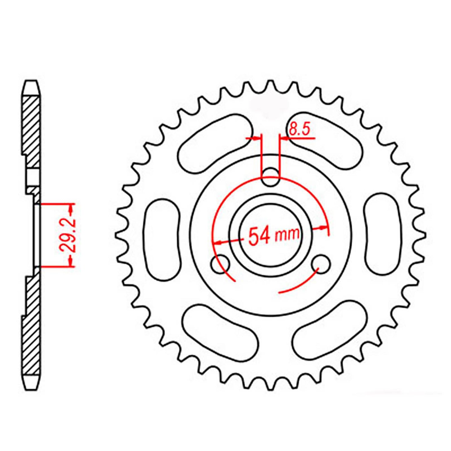 MTX 255 Steel Rear Sprocket #420 (37T) (11-120-37)