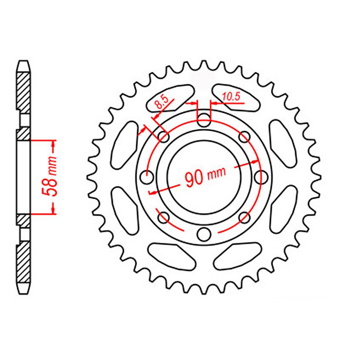 MTX 269 Steel Rear Sprocket #428 (43T) (11-437-43)