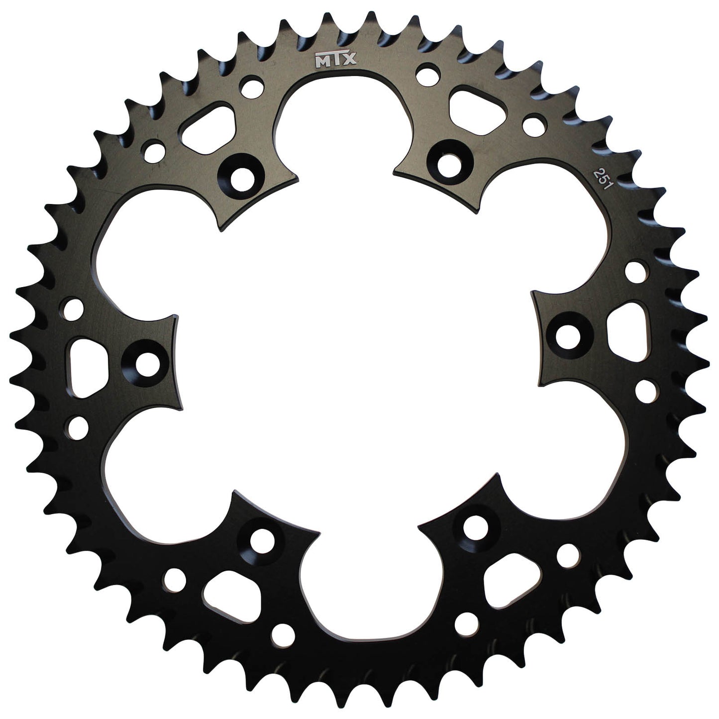 MTX 251 Zero Aluminium Rear Sprocket #520 - Black (51T) (11A-428-51BLK)