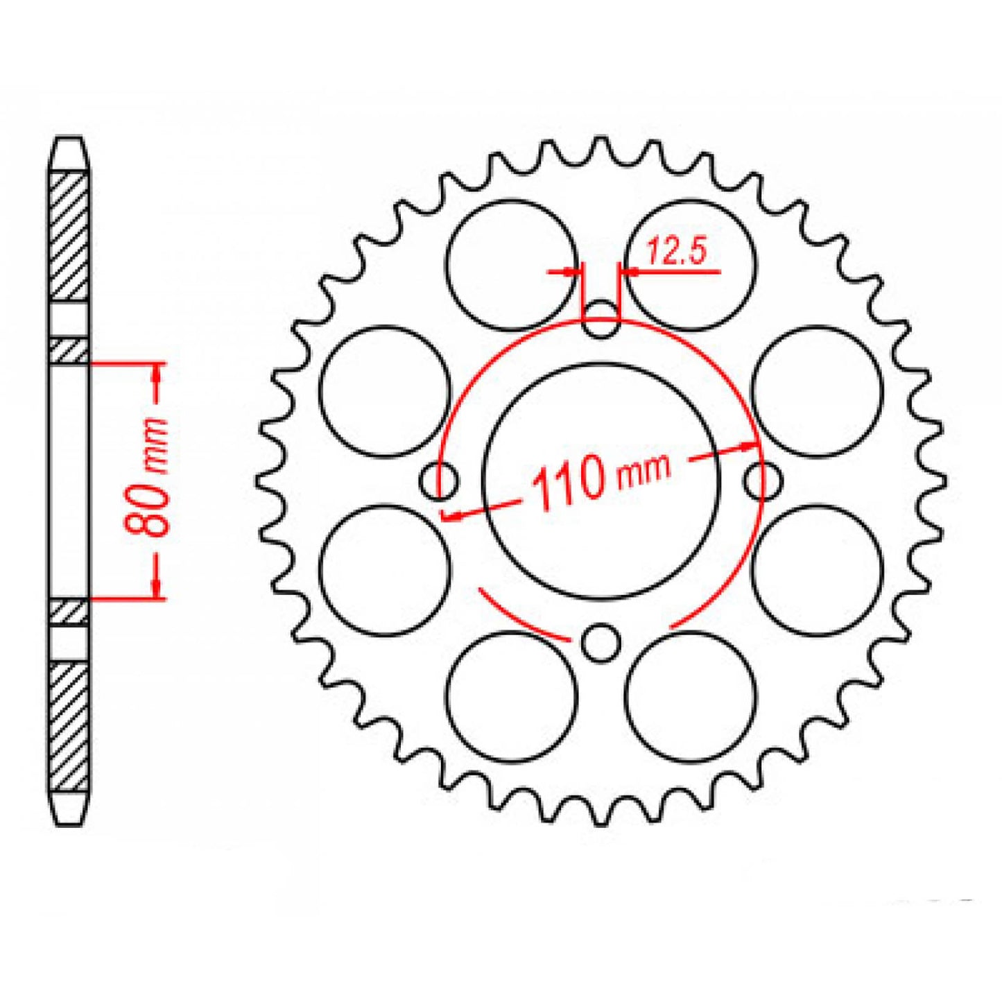 MTX 333 Steel Rear Sprocket #630 (41T) (11-405-41)