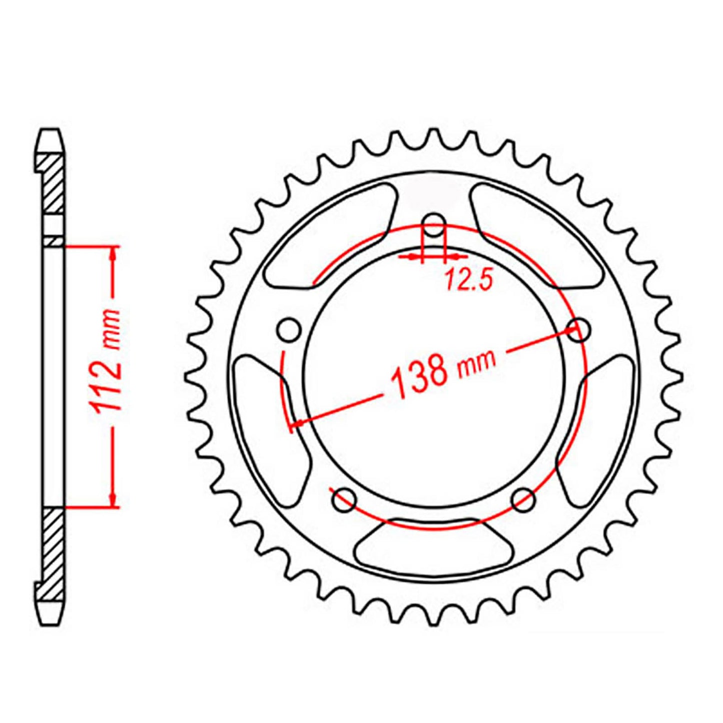 MTX 302 Steel Rear Sprocket #530 (39T) (11-MW0-39)