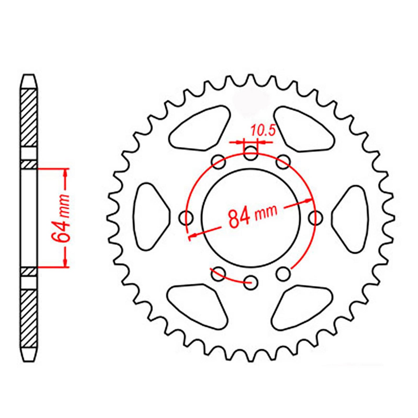 MTX 1826 Steel Rear Sprocket #520 (41T) (11-220-41)