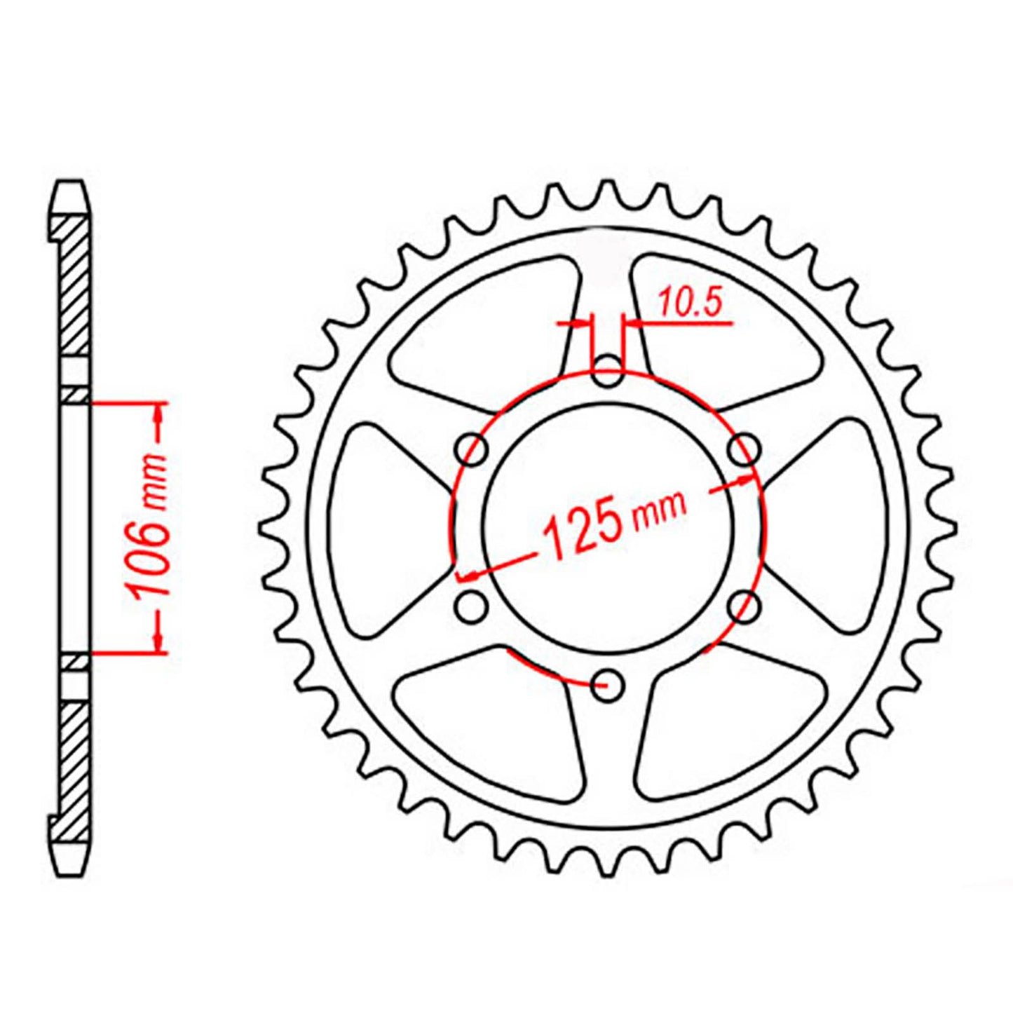 MTX 2014 Steel Rear Sprocket #525 (47T) (11-TR4-47)