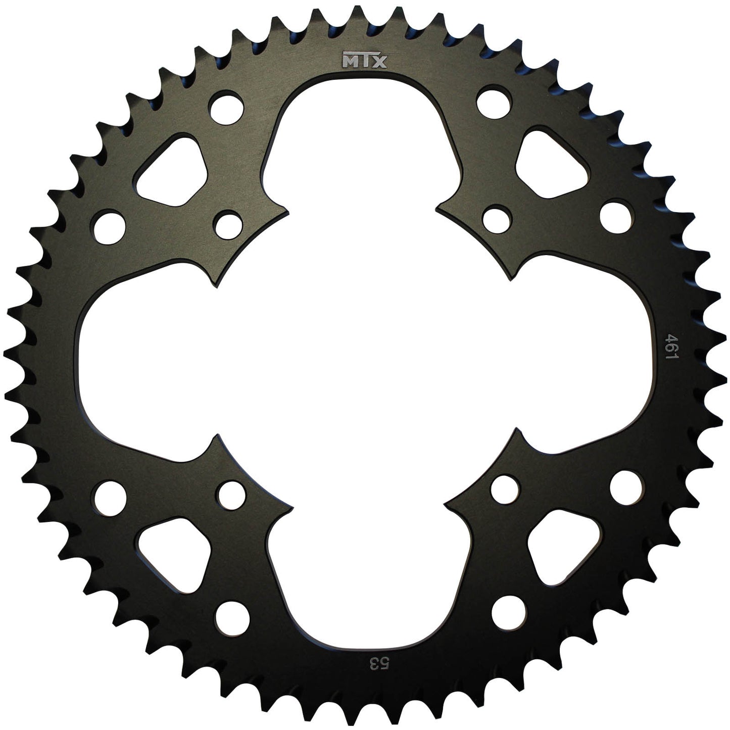 MTX 461 Zero Aluminium Rear Sprocket #420 - Black (53T) (11A-207-53BLK)