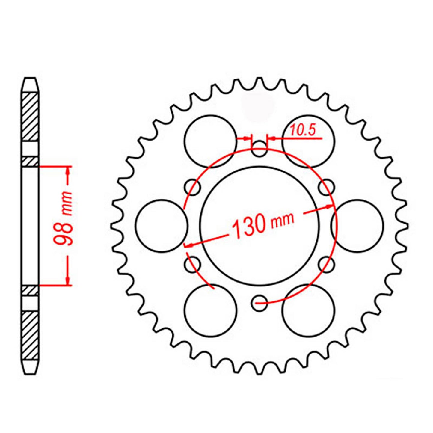 MTX 483 Steel Rear Sprocket #630 (35T) (11-118-35)