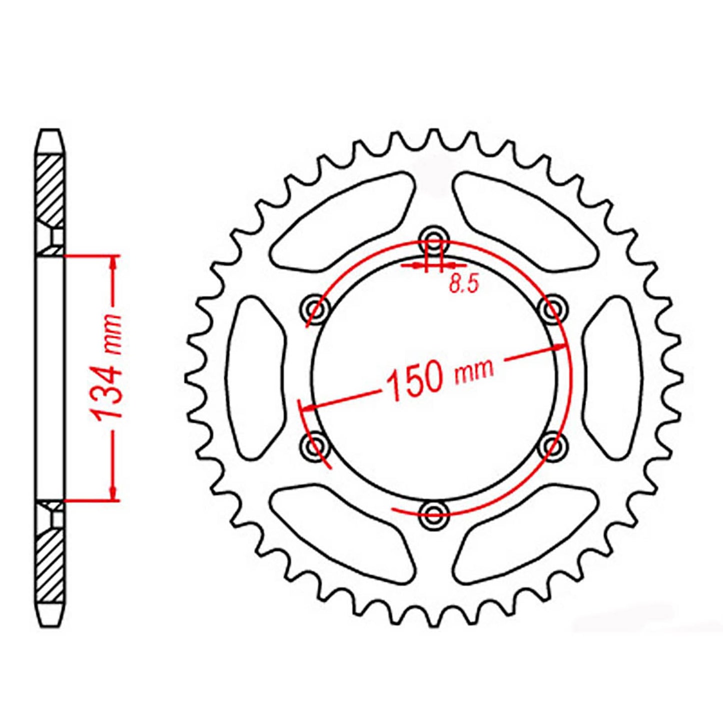 MTX 460 Steel Rear Sprocket #520 (52T) (11-110-52)
