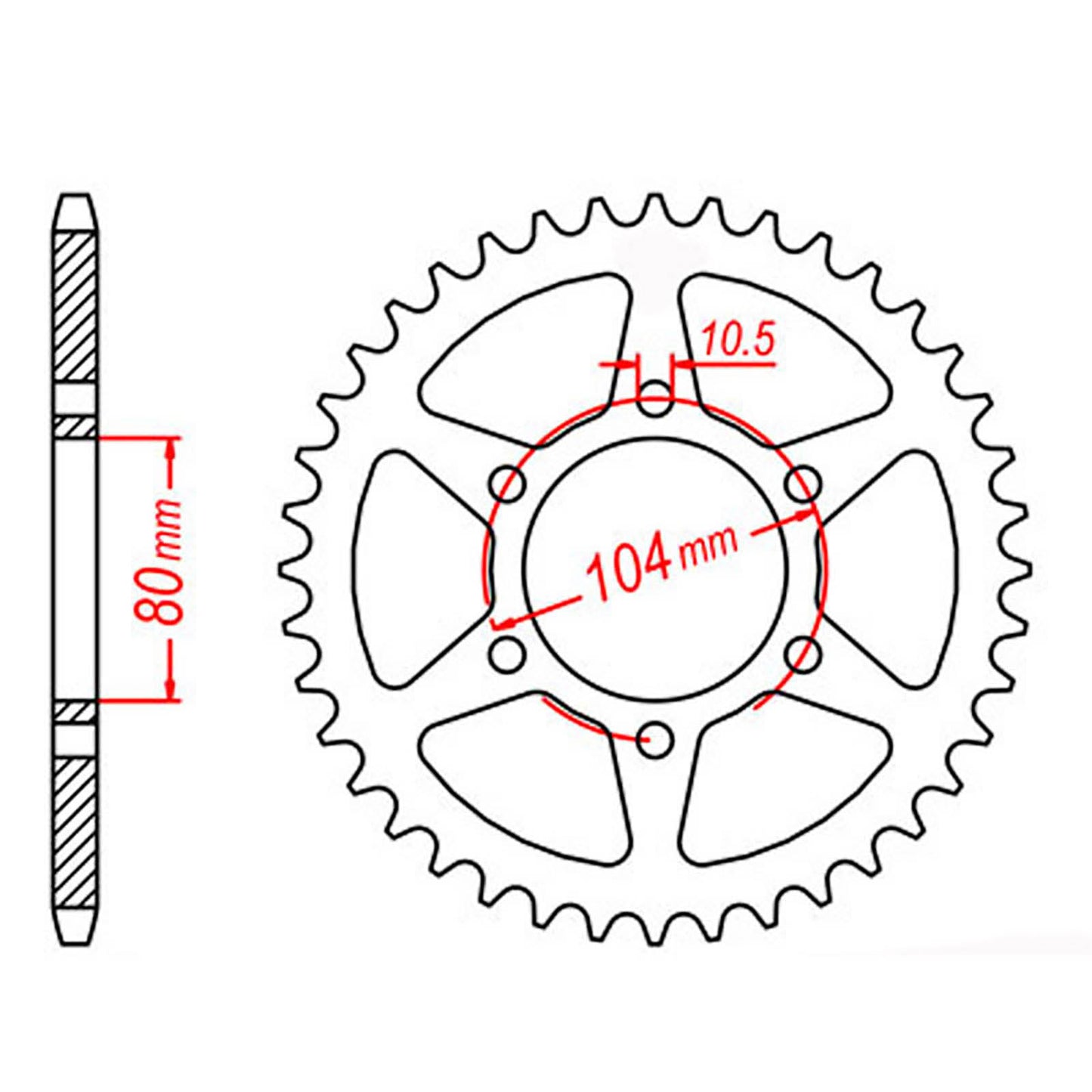 MTX 501 Steel Rear Sprocket #630 (33T) (11-098-33)
