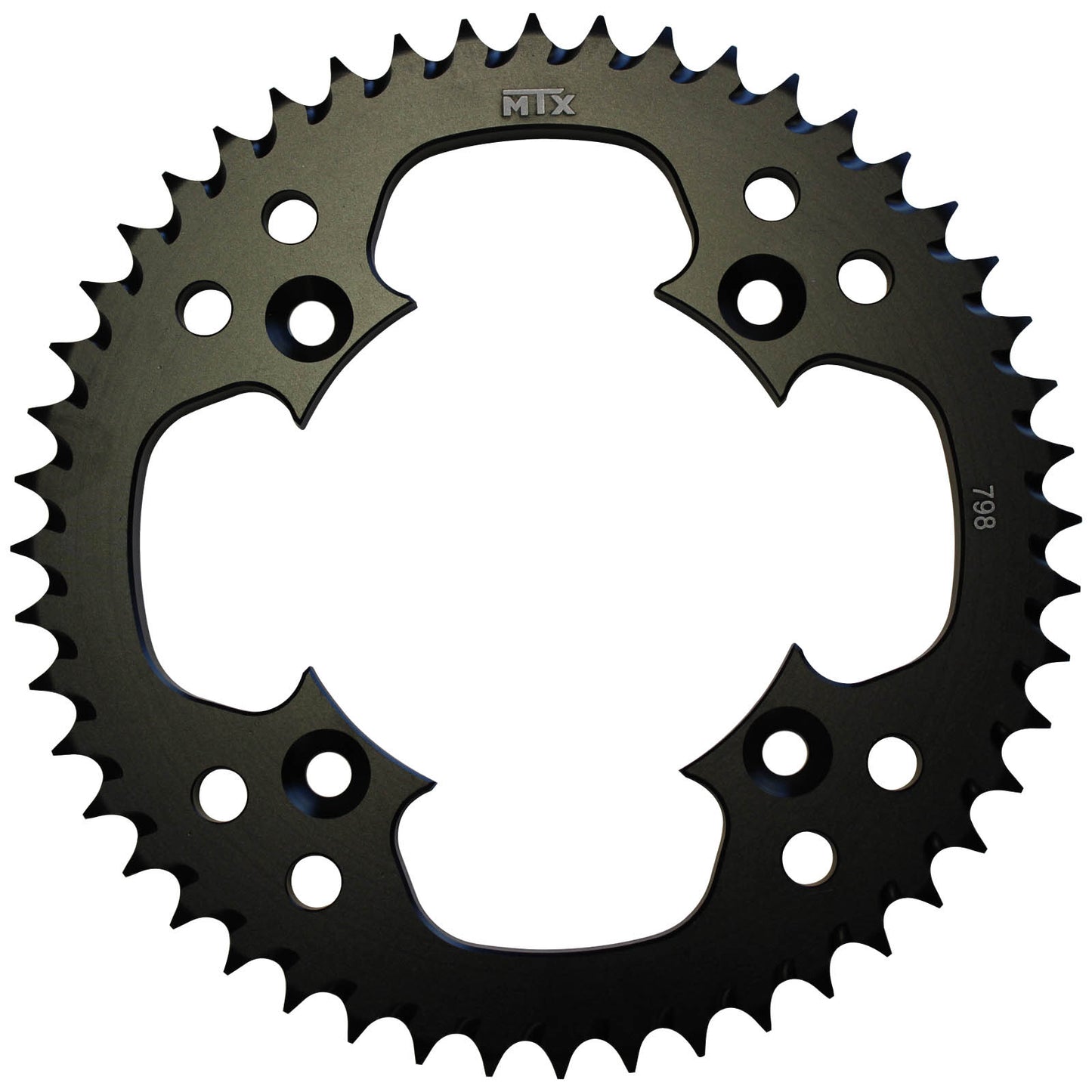 MTX 798 Zero Aluminium Rear Sprocket #428 - Black (48T) (11A-209-48BLK)