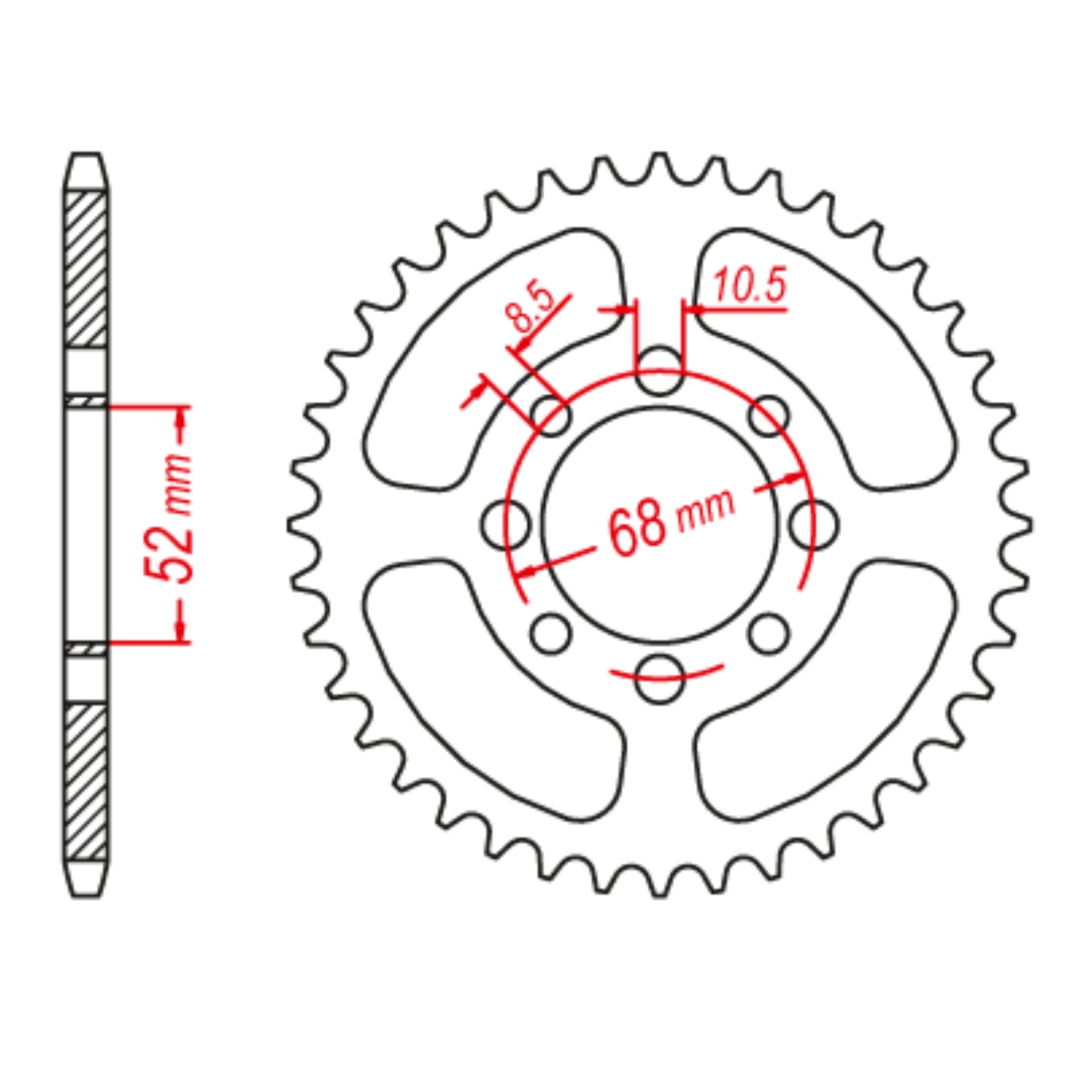 MTX 801 Steel Rear Sprocket #420 (30T) (11-463-30)