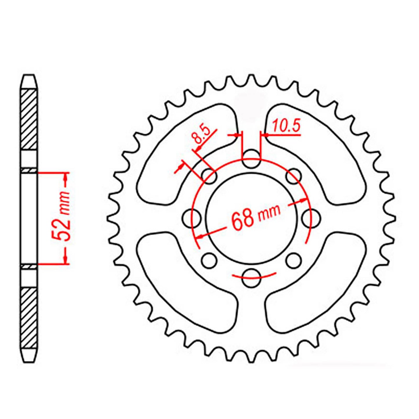 MTX 801 Steel Rear Sprocket #420 (33T) (11-463-33)