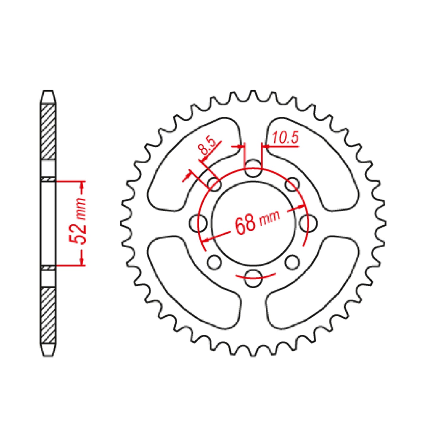 MTX 801 Steel Rear Sprocket #420 (34T) (11-463-34)