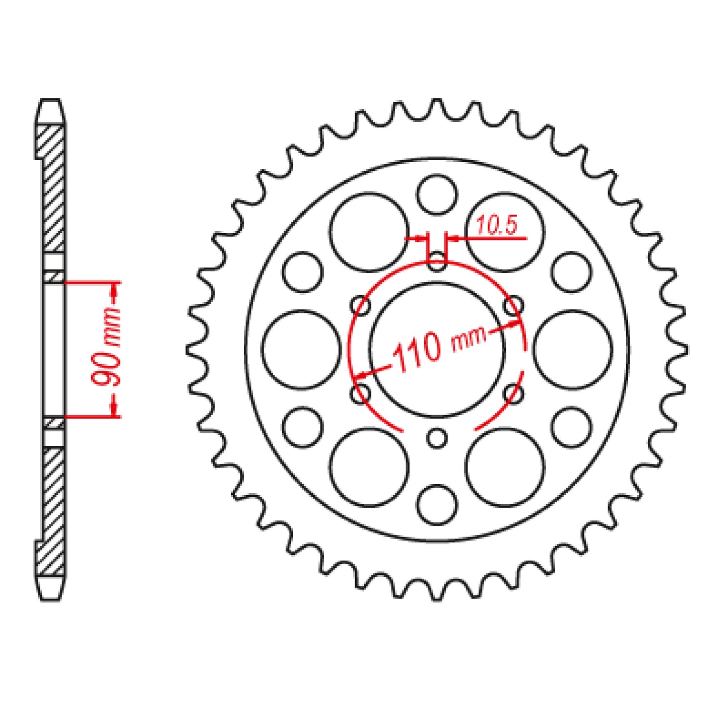 MTX 858 Steel Rear Sprocket #630 (35T) (11-5A8-35)