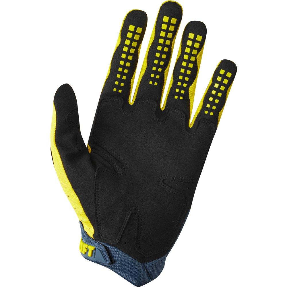 SHIFT 3LACK LABEL PRO GLOVES - NAVY/YELLOW FOX RACING AUSTRALIA sold by Cully's Yamaha