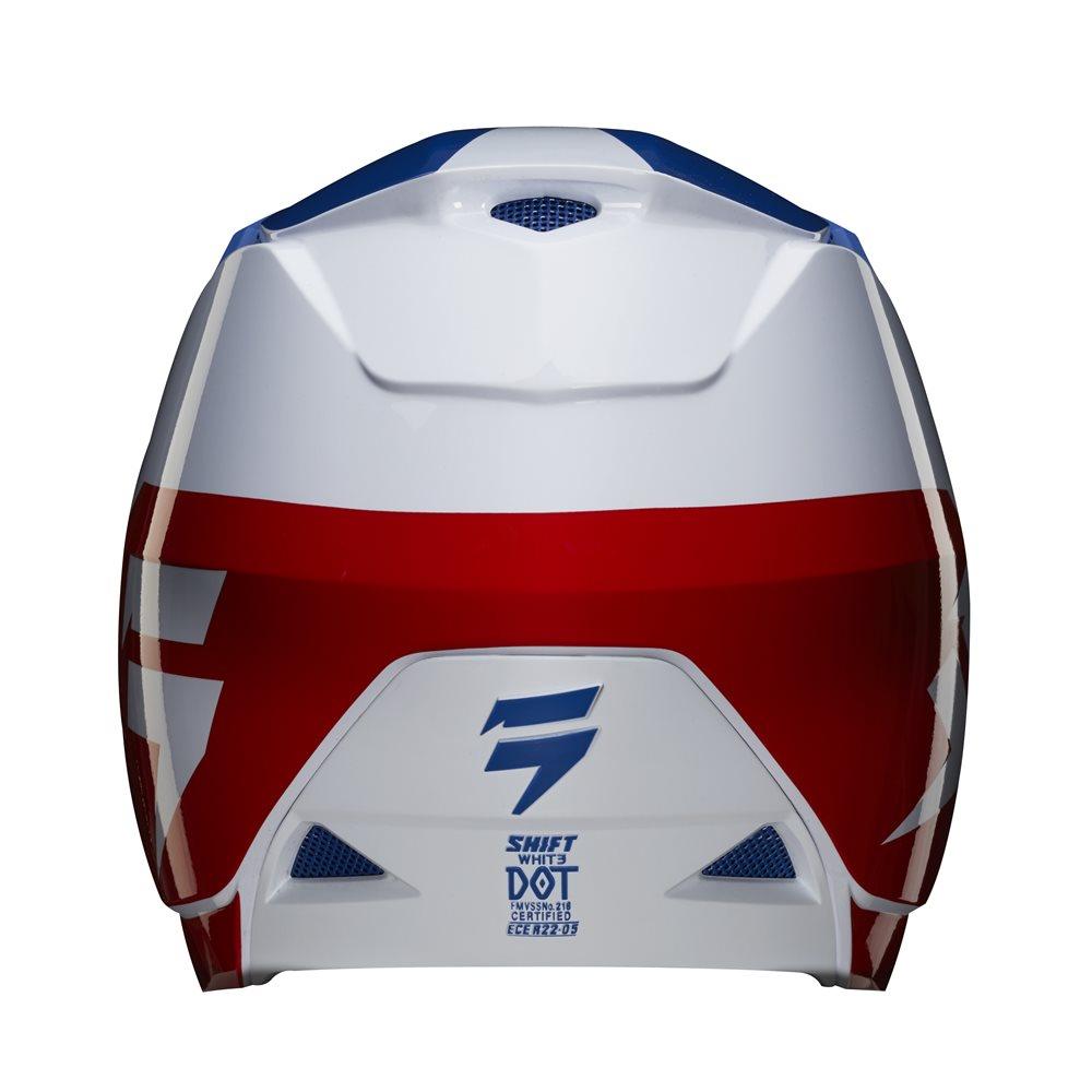 SHIFT WHIT3 LABEL YOUTH HELMET - WHITE/RED/BLUE FOX RACING AUSTRALIA sold by Cully's Yamaha