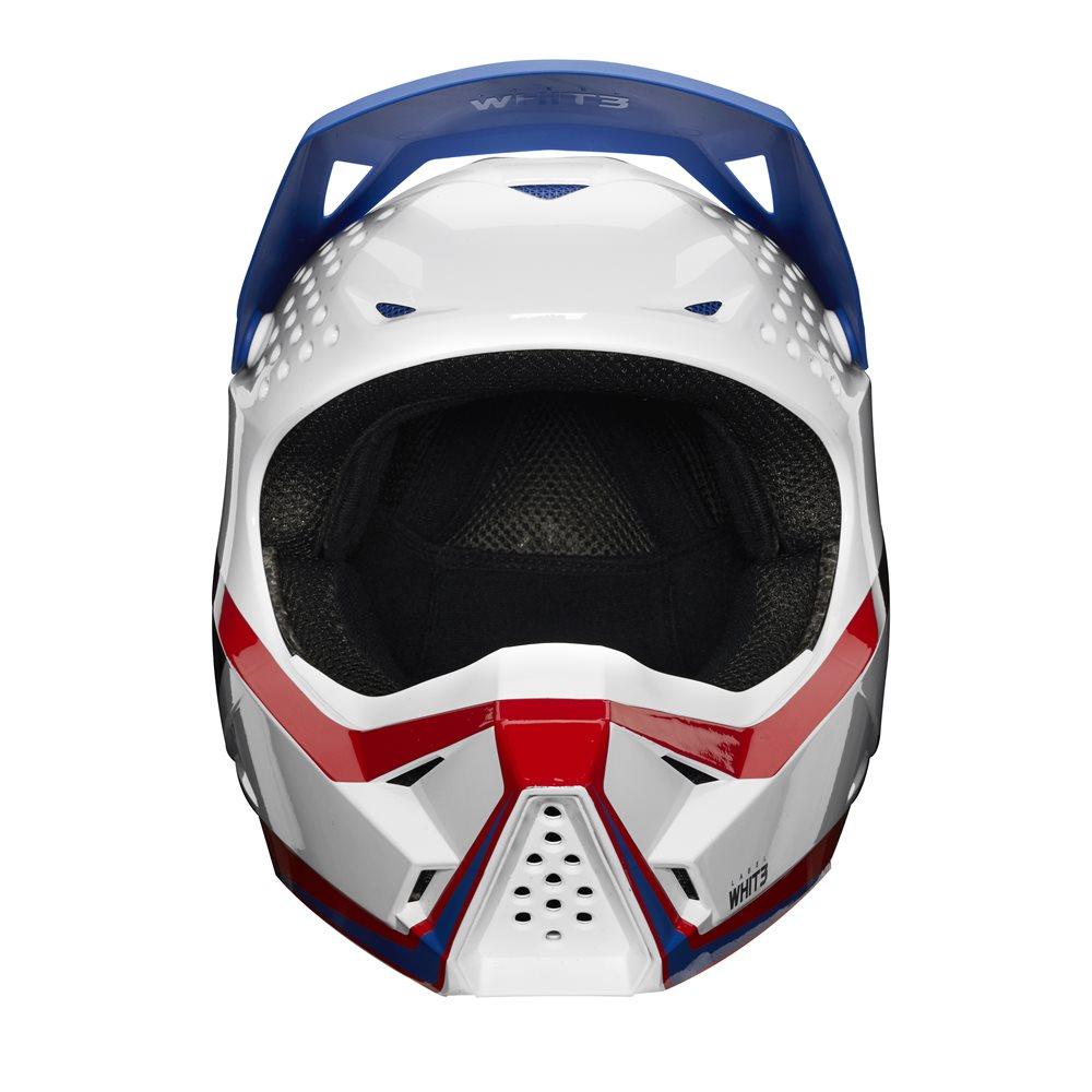 SHIFT WHIT3 LABEL YOUTH HELMET - WHITE/RED/BLUE FOX RACING AUSTRALIA sold by Cully's Yamaha