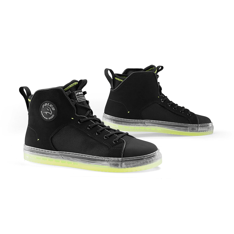 FALCO STARBOY 3 BOOTS - BLACK/FLUO YELLOW MOTO NATIONAL ACCESSORIES PTY sold by Cully's Yamaha