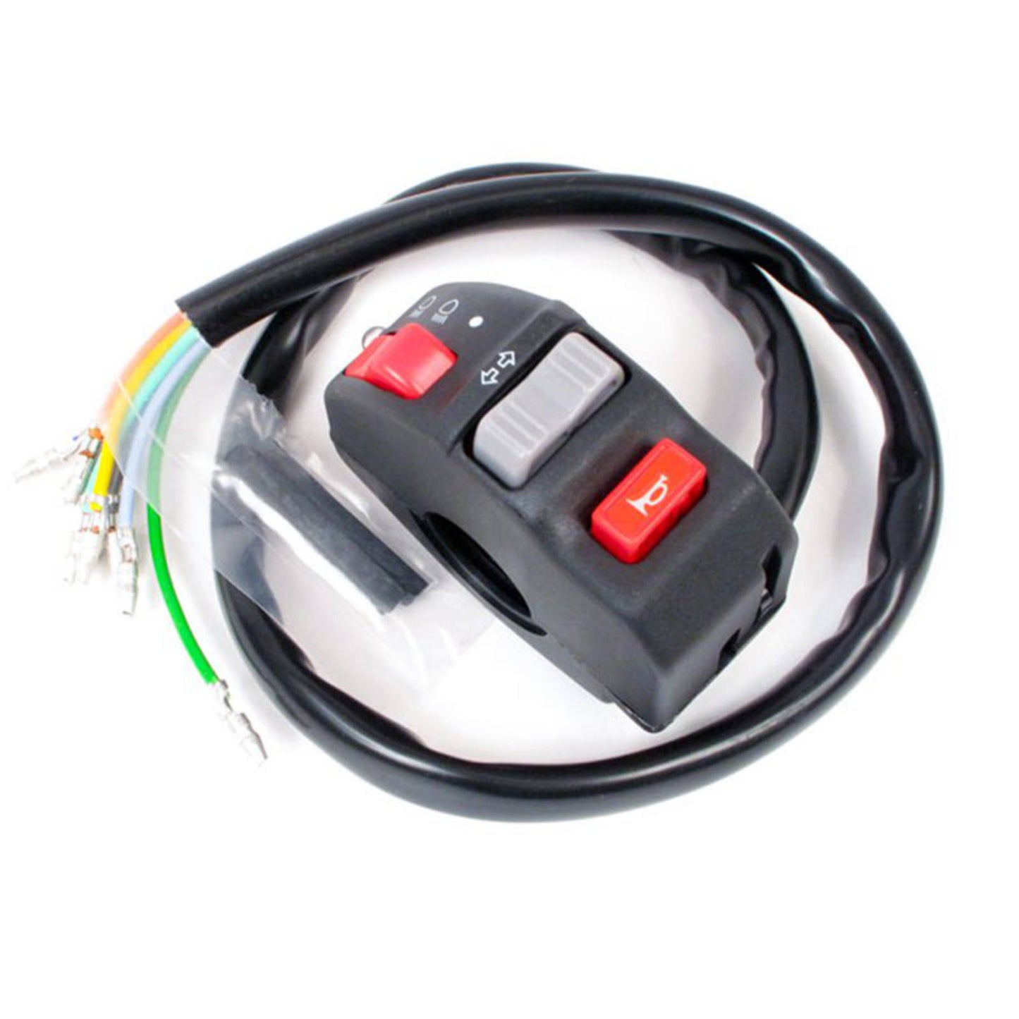 WHITES SWITCH BLOCK OFFROAD HEADLIGHT ON/HI-LO/TURN/HORN