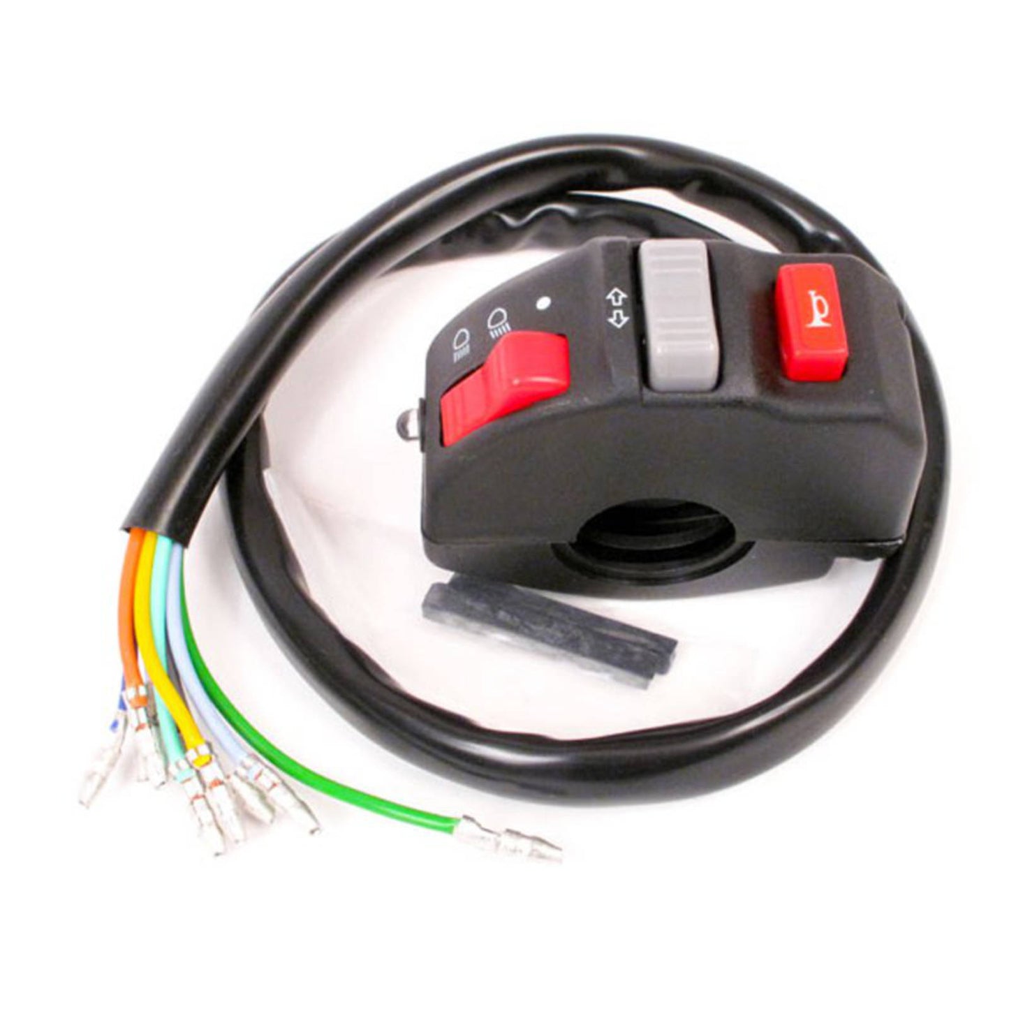 WHITES SWITCH BLOCK OFFROAD HEADLIGHT ON/HI-LO/TURN/HORN