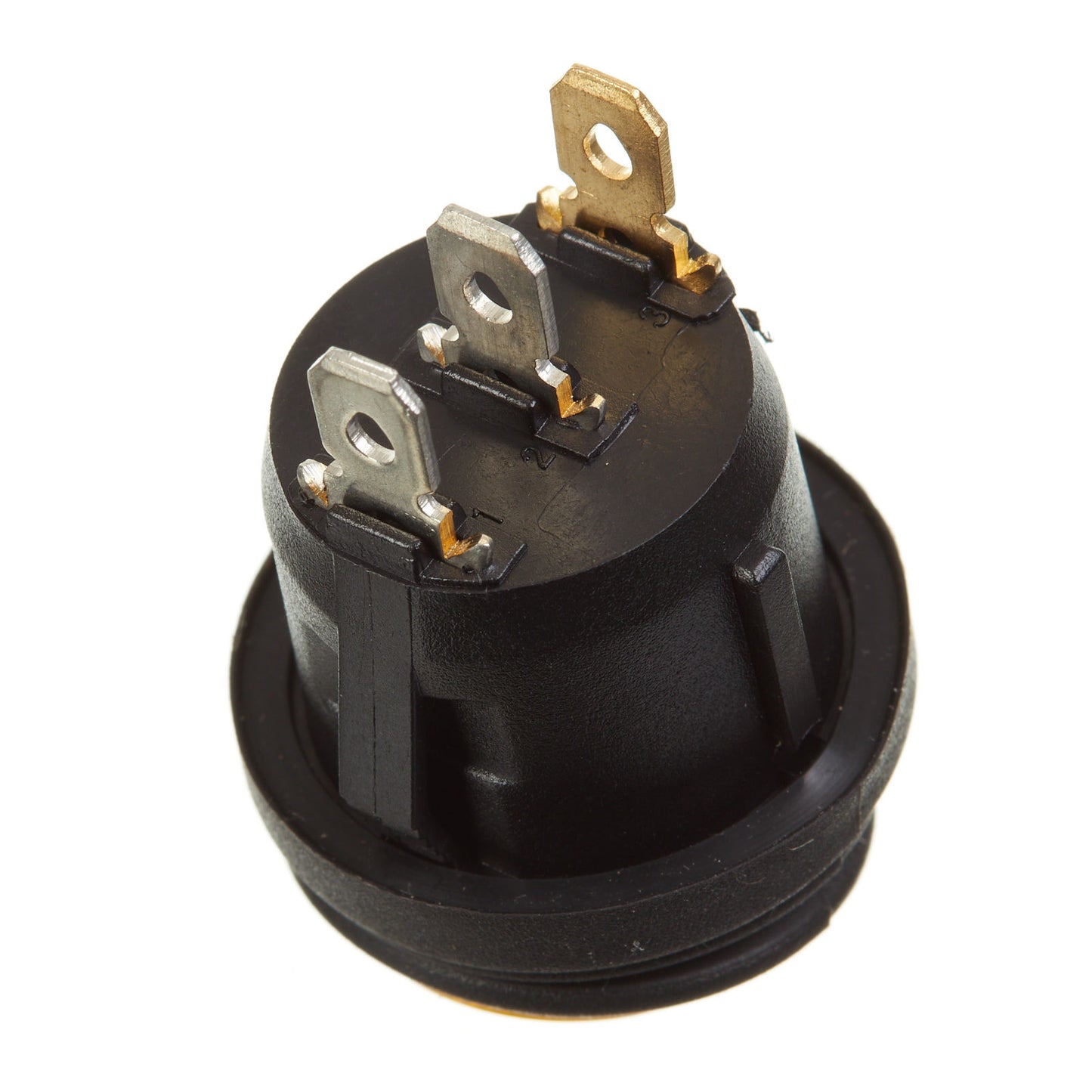 WHITES 12V ROCKER SWITCH ON-OFF YEL WATERPROOF ROUND