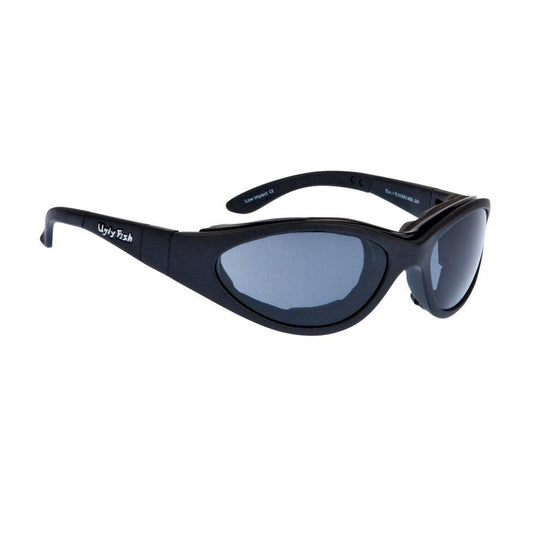 UGLY FISH SLIM GOGGLES - MATT BLACK/SMOKE PIRANHA EYEWEAR sold by Cully's Yamaha
