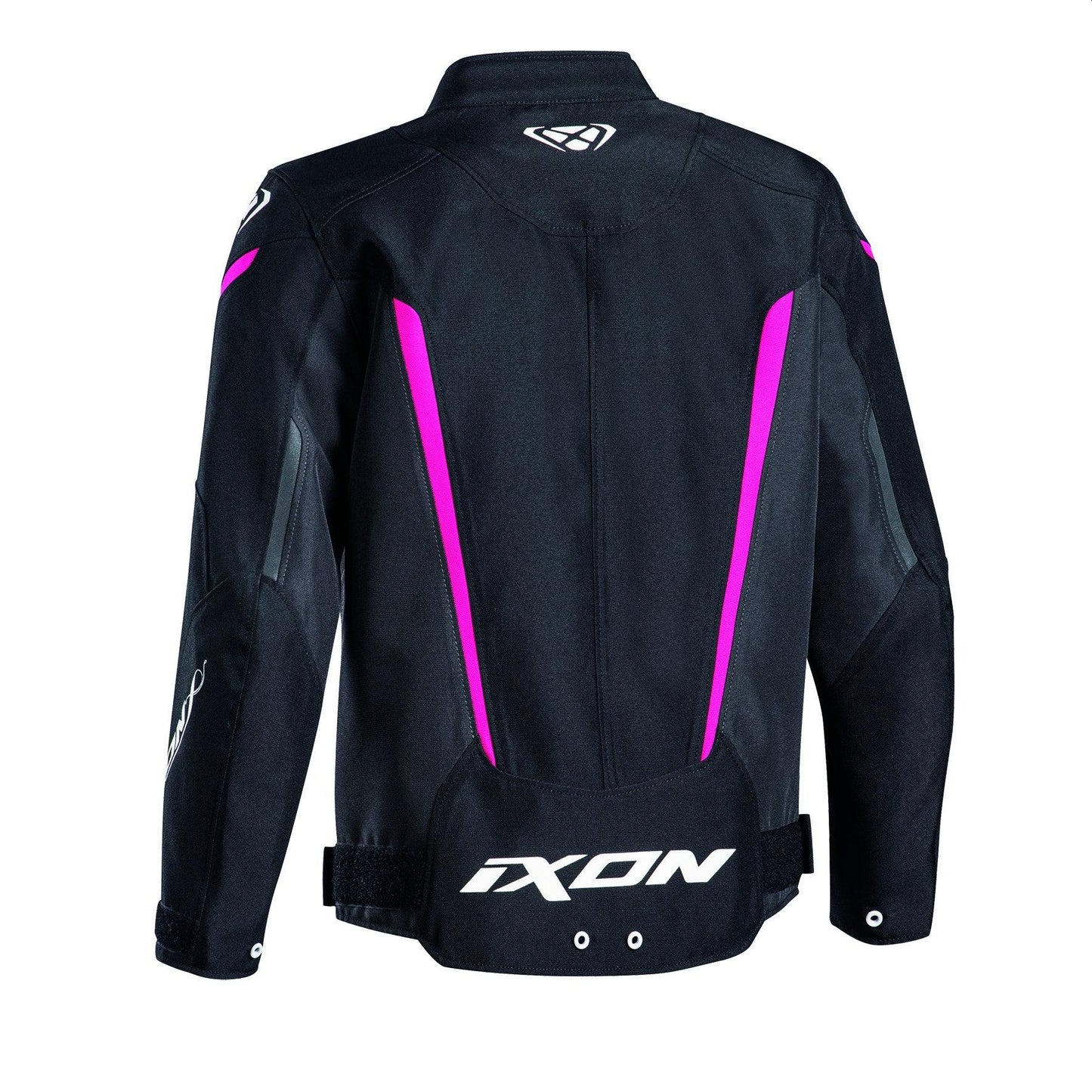 IXON STRIKER KID JACKET - BLACK/FUCHSIA CASSONS PTY LTD sold by Cully's Yamaha
