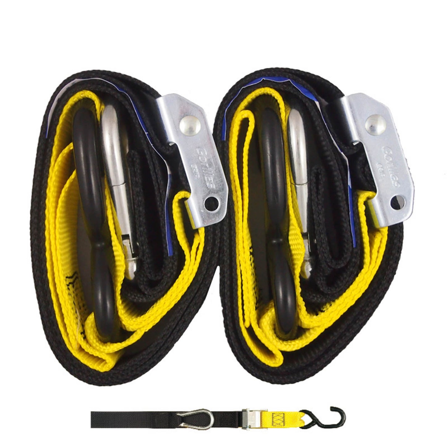 GORILLAS GRIP TIE DOWN 38MM S/HK BLK/YEL LOOP