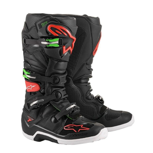 ALPINESTARS TECH 7 (MY14) BOOTS - BLACK/RED/GREEN MONZA IMPORTS sold by Cully's Yamaha