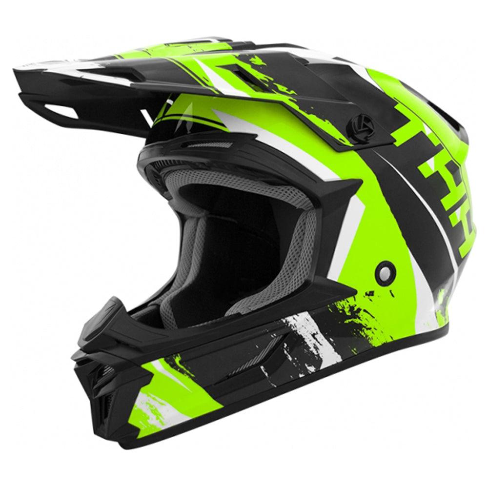 THH T710X RAGE HELMET - BLACK/GREEN CASSONS PTY LTD sold by Cully's Yamaha