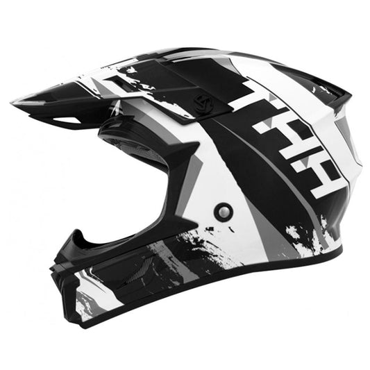 THH T710X RAGE HELMET - BLACK/WHITE CASSONS PTY LTD sold by Cully's Yamaha