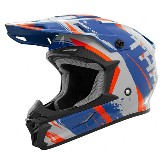 THH T710X RAGE YOUTH HELMET - MATT BLUE/ORANGE CASSONS PTY LTD sold by Cully's Yamaha